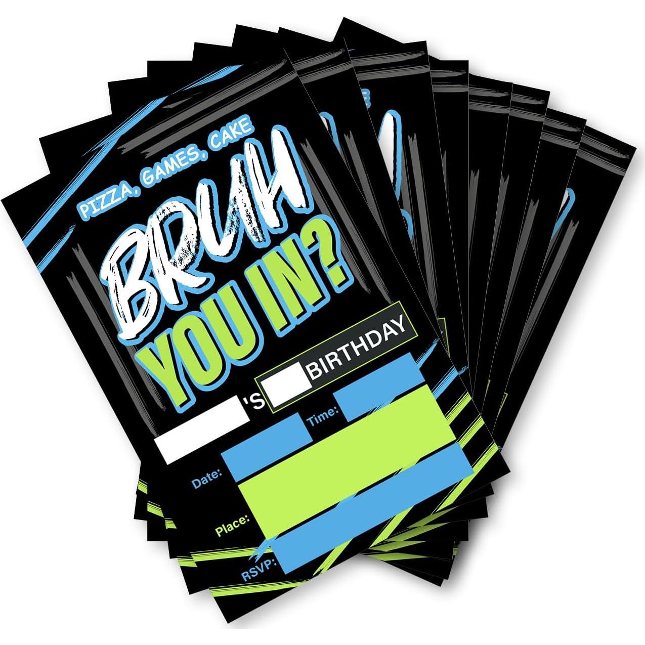 Invitaciones de Cumpleaños para Niños Soiceu Set de 20