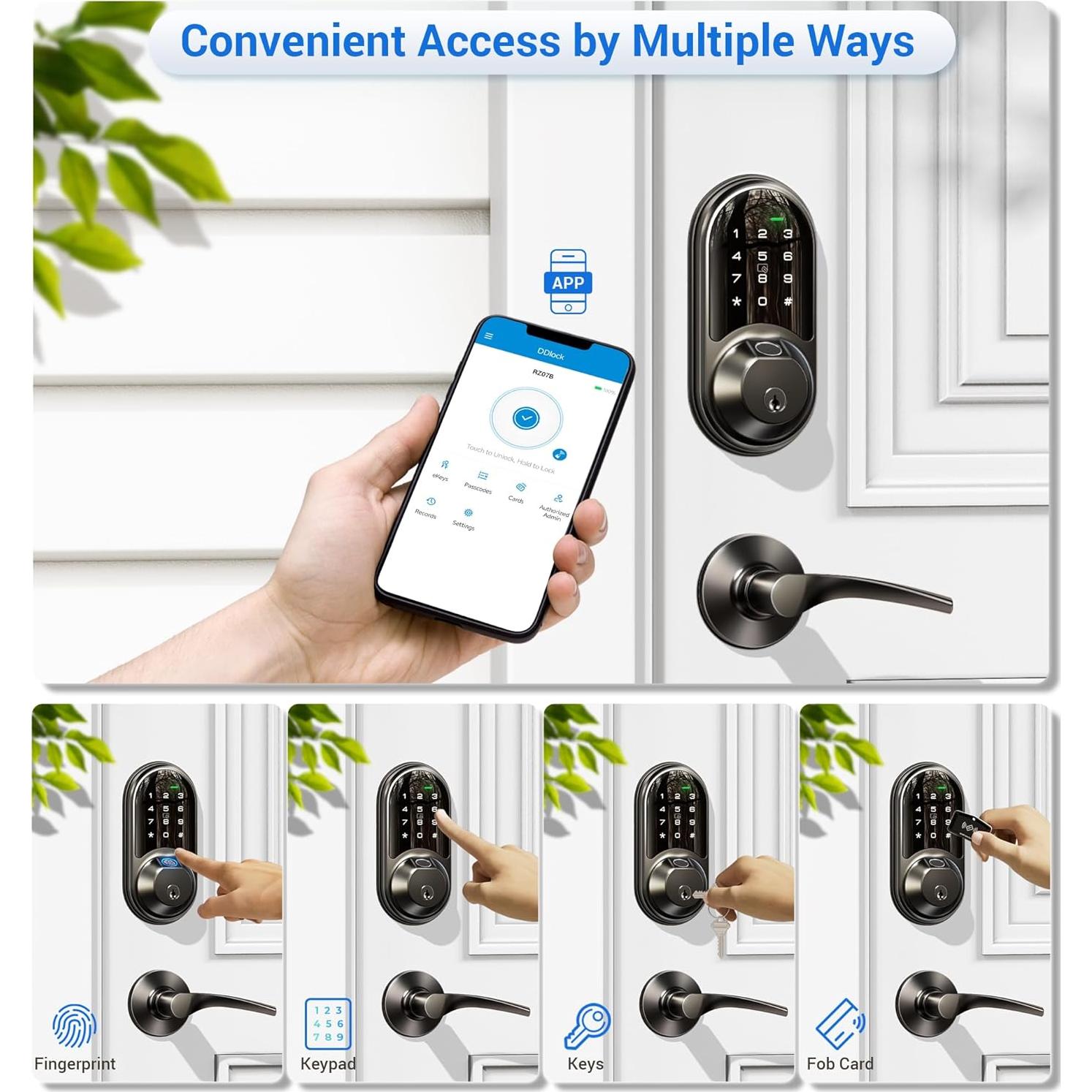 Cerradura Inteligente Veise RZ07B con Huella Dactilar y App