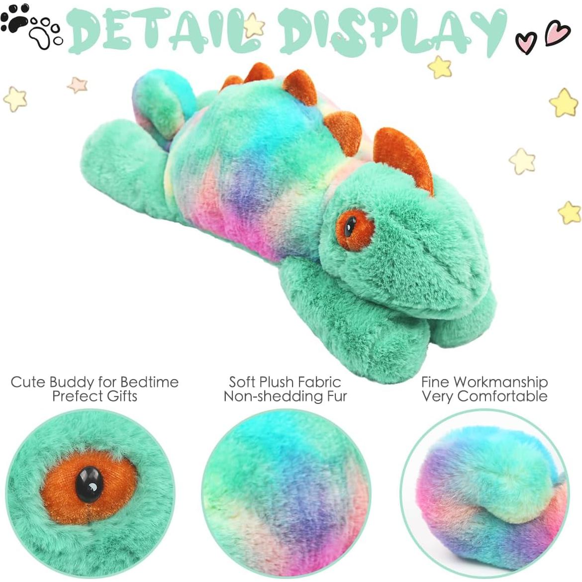 Peluche Camaleón 45cm ARELUX Almohada Suave para Dormir