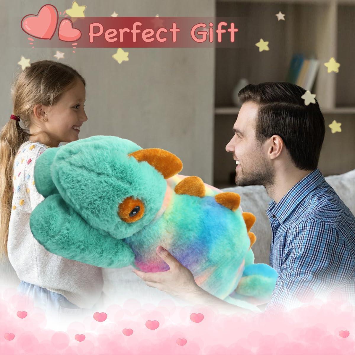 Peluche Camaleón 45cm ARELUX Almohada Suave para Dormir