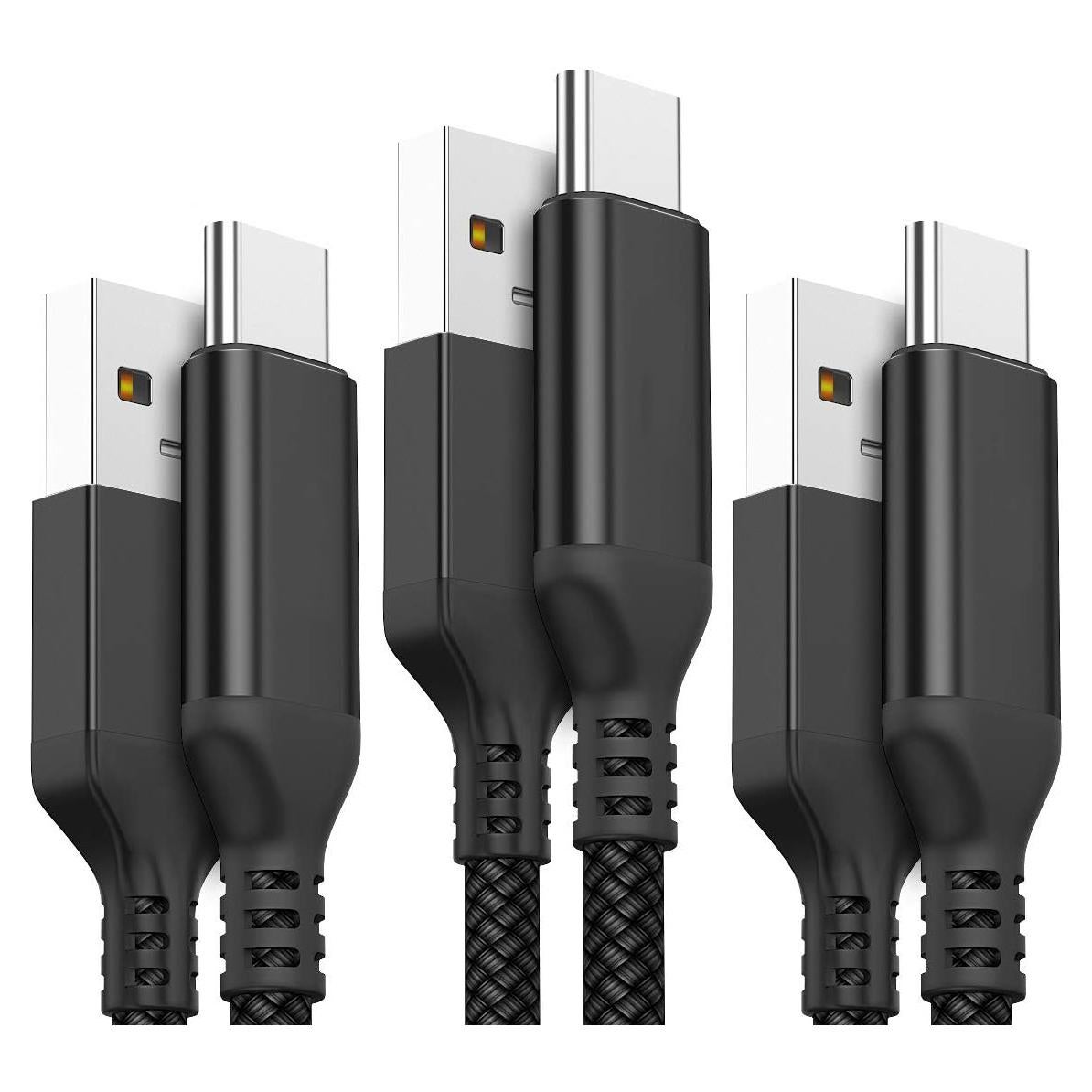 Cable USB C AkoaDa 3 en 1 (1m cada uno) Carga Rápida