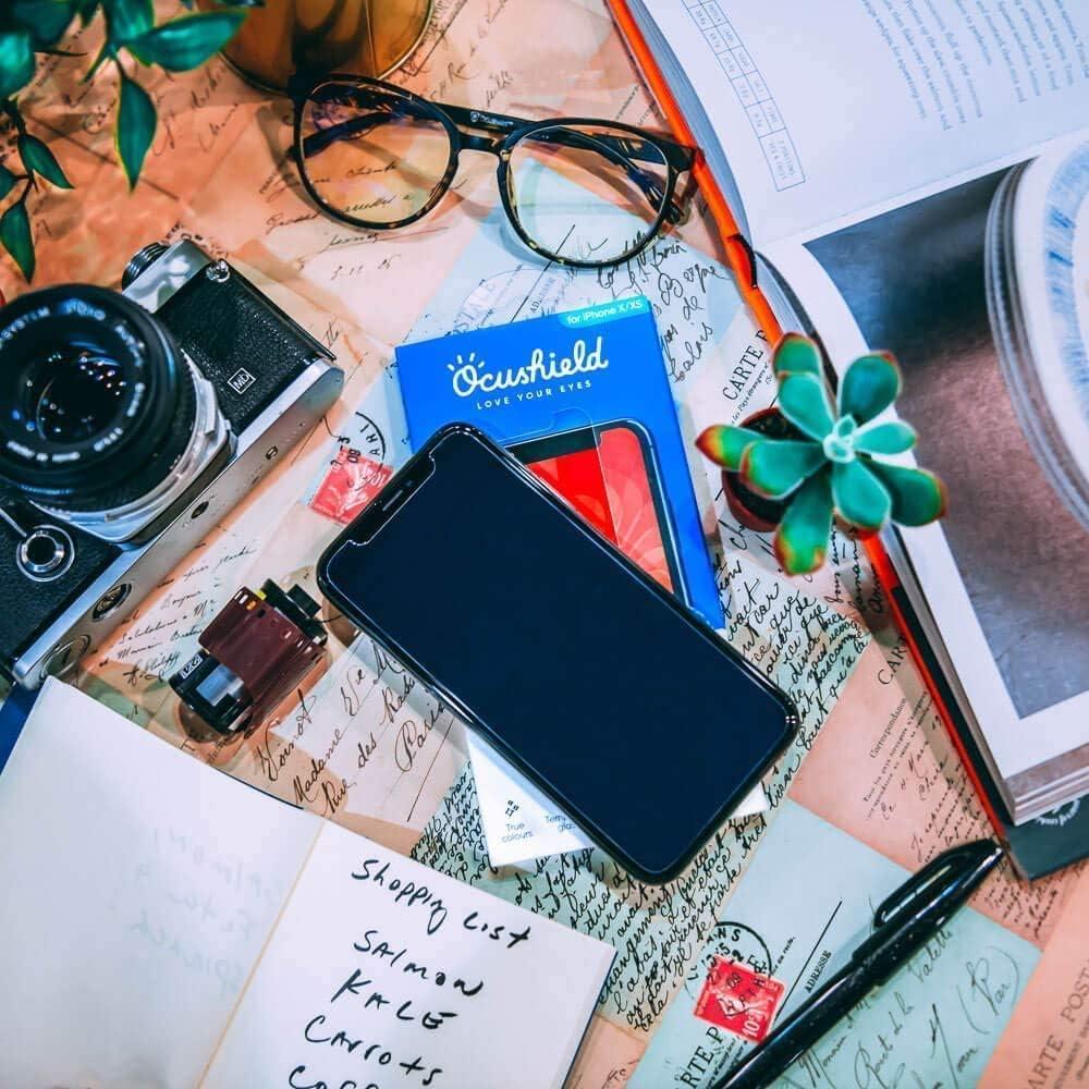 Protector de Pantalla Vidrio Templado Ocushield iPhone 7/8 Anti Luz Azul