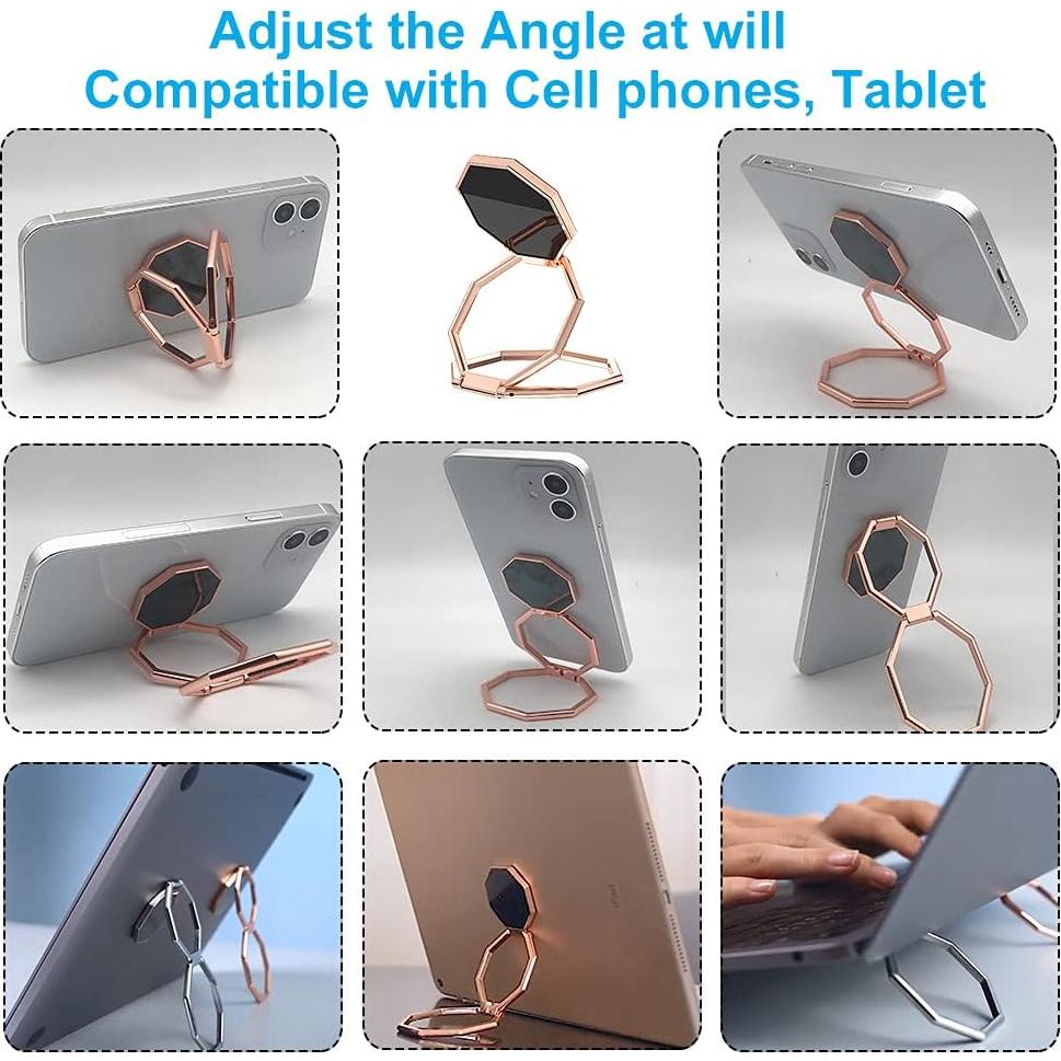 Soporte para Teléfono Celular CLZWiiN Oro Rosa Plegable 360°