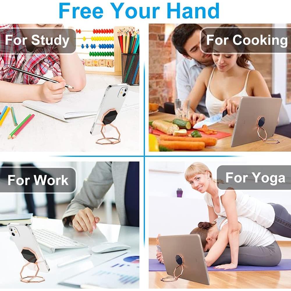 Soporte para Teléfono Celular CLZWiiN Oro Rosa Plegable 360°