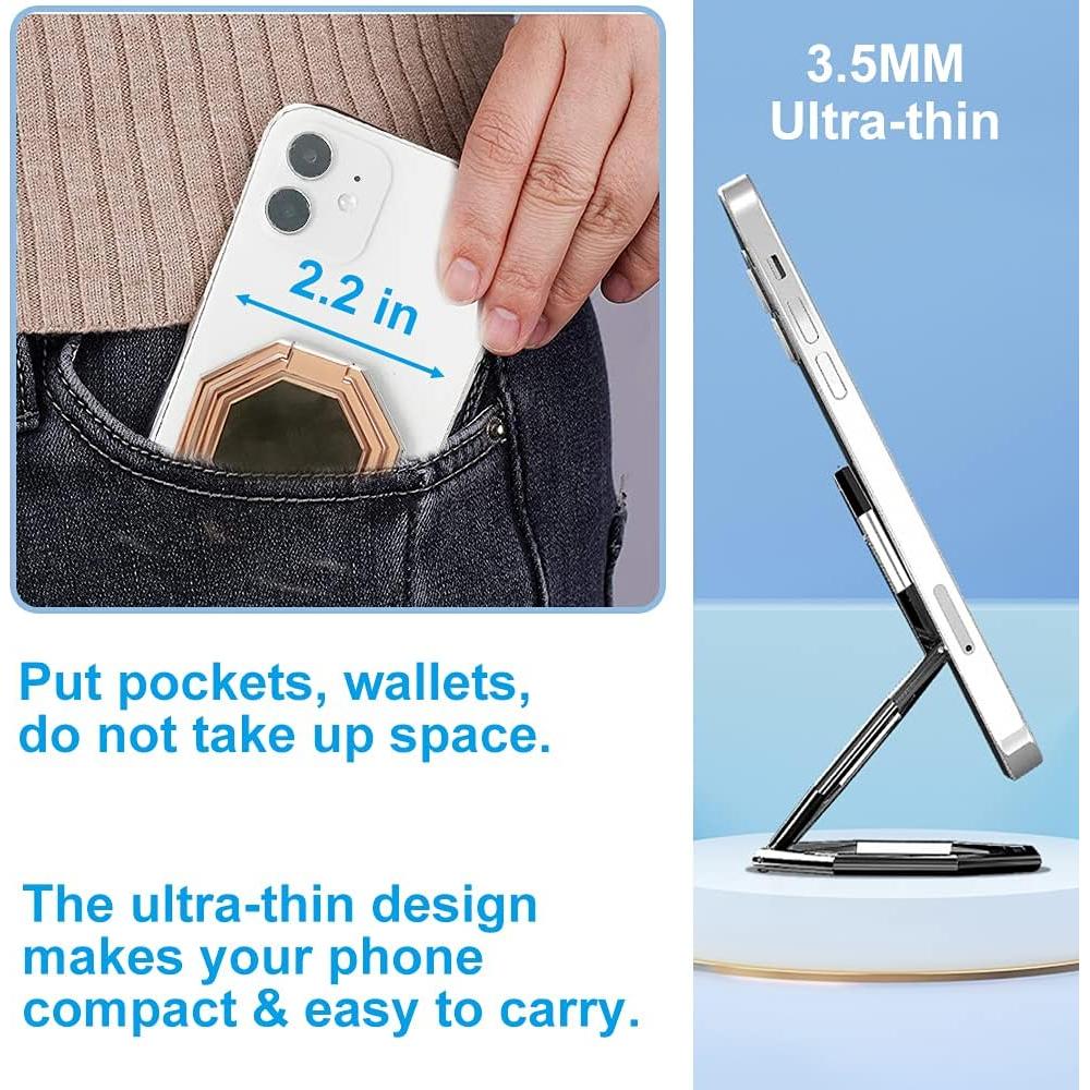 Soporte para Teléfono Celular CLZWiiN Oro Rosa Plegable 360°