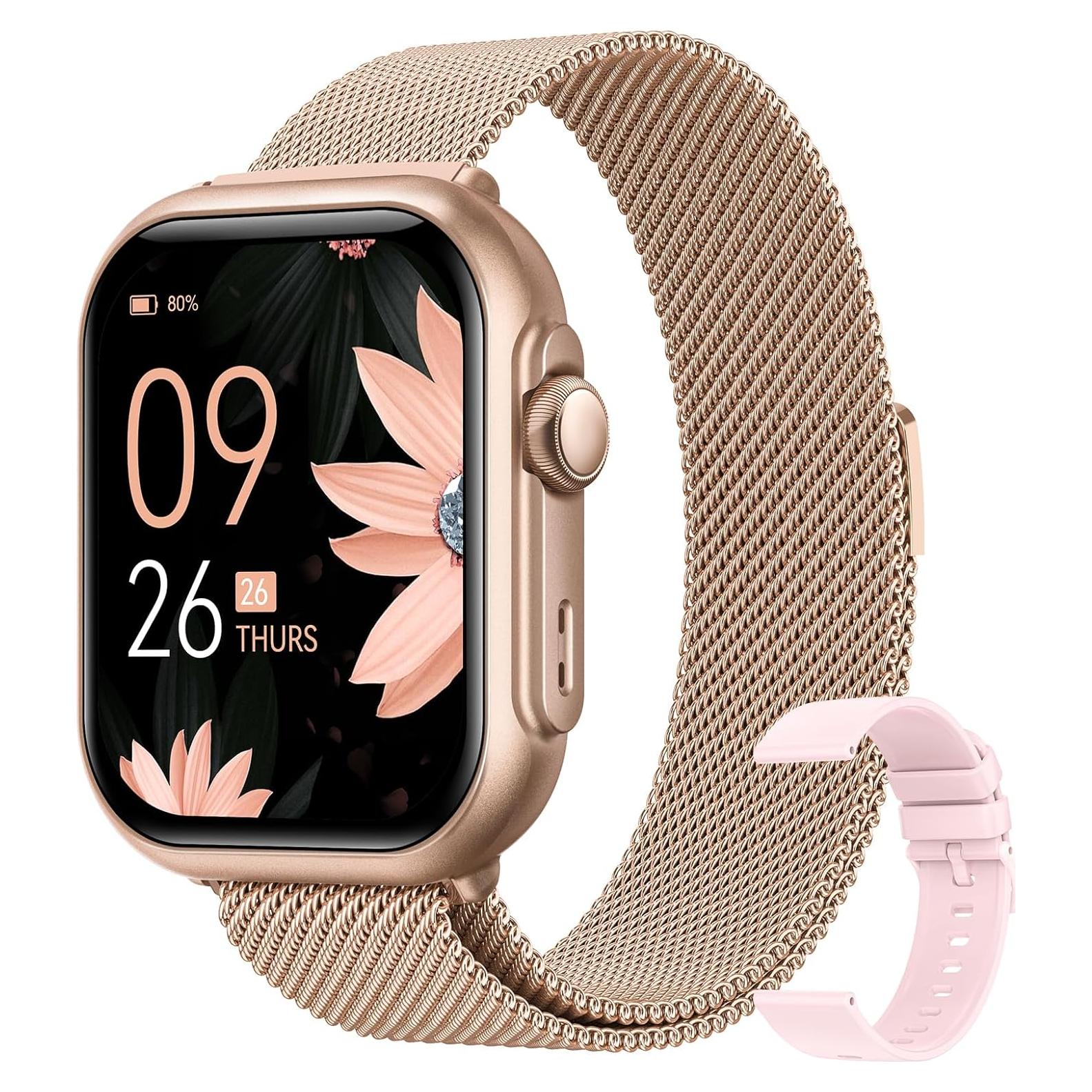 Rastreador de Fitness G62 Dorado - 100 Días Batería, Monitor de Salud