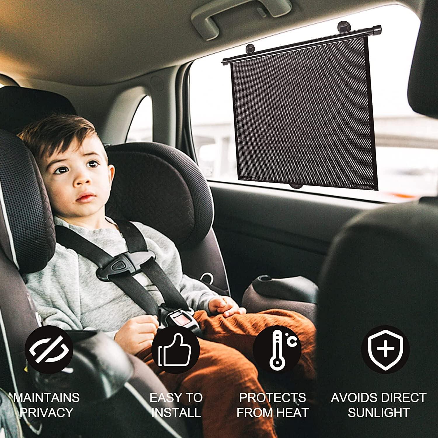 Sombra de Sol Enrollable para Ventana de Auto Yaaduo 40x46 cm