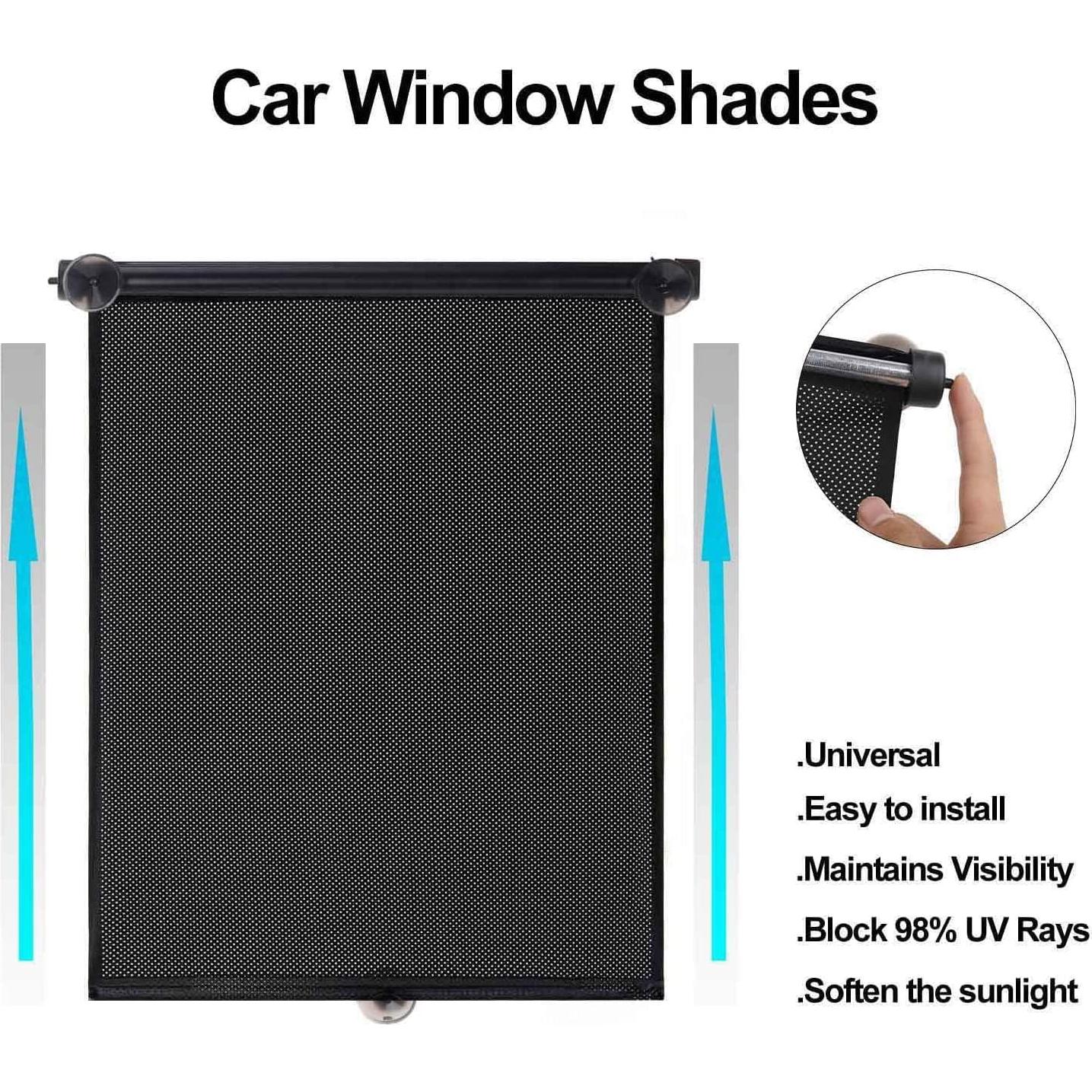 Sombra de Sol Enrollable para Ventana de Auto Yaaduo 40x46 cm
