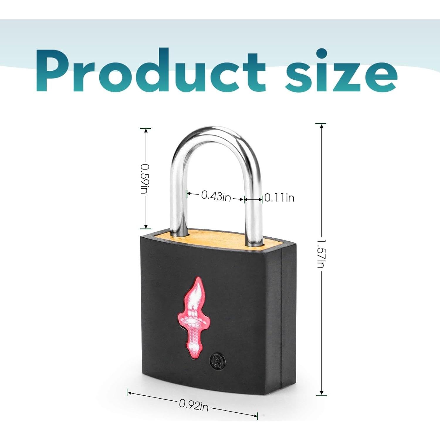 Paquete de 12 cerraduras TSA de equipaje Dwoyow - 414g