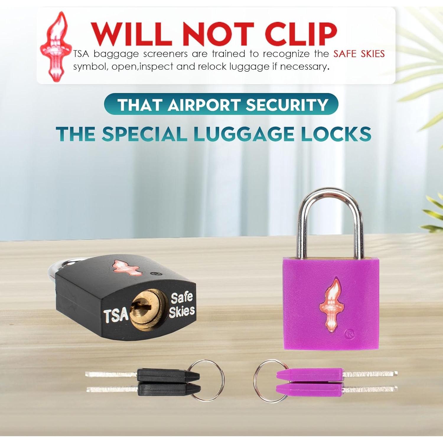 Paquete de 12 cerraduras TSA de equipaje Dwoyow - 414g