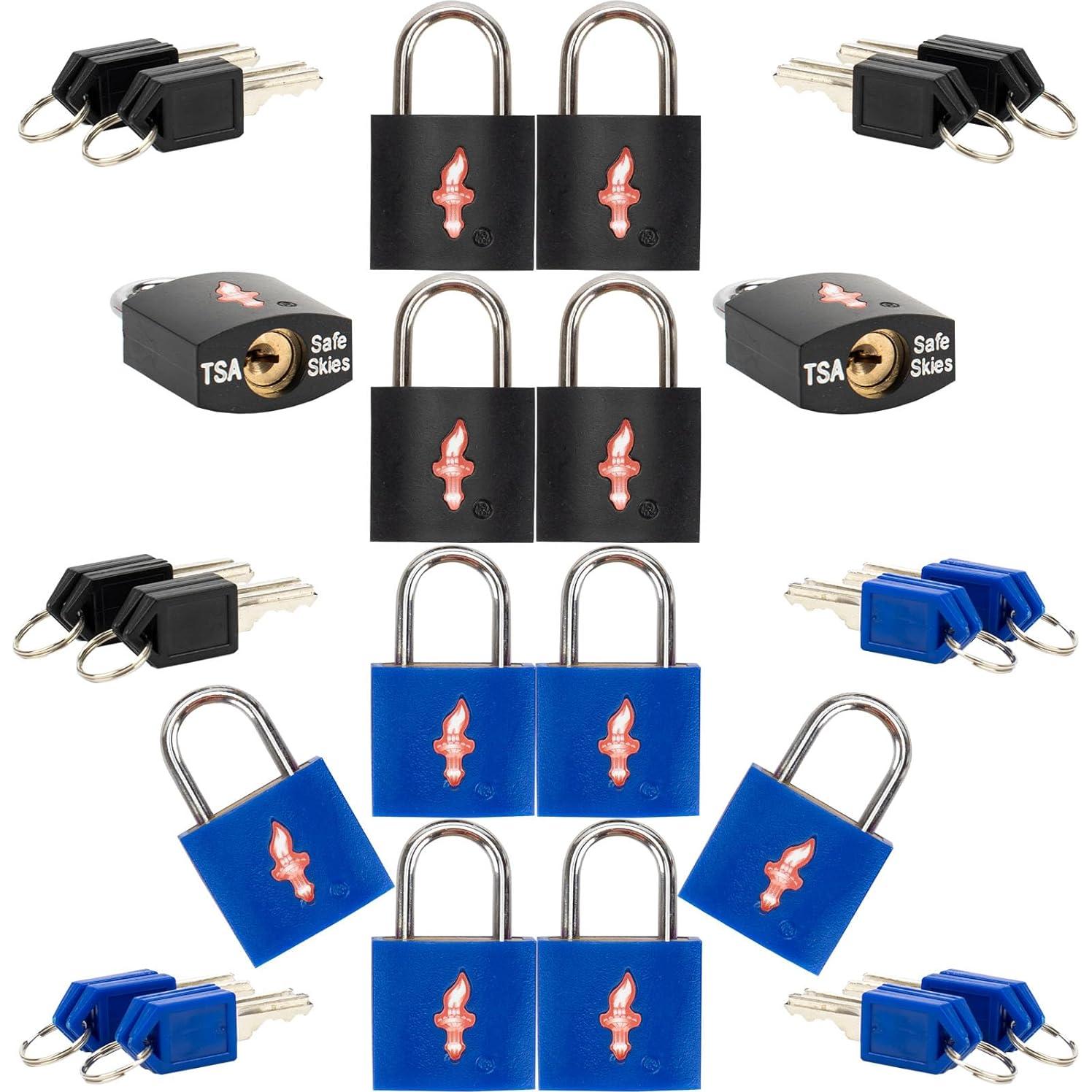 Paquete de 12 cerraduras TSA de equipaje Dwoyow - 414g