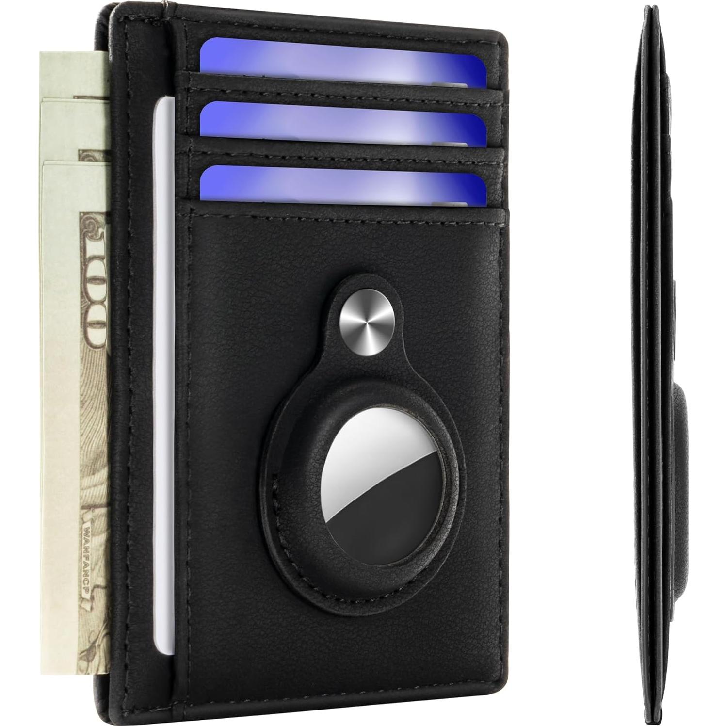 Billetera Slim Minimalista Hawanik con Soporte para AirTag RFID