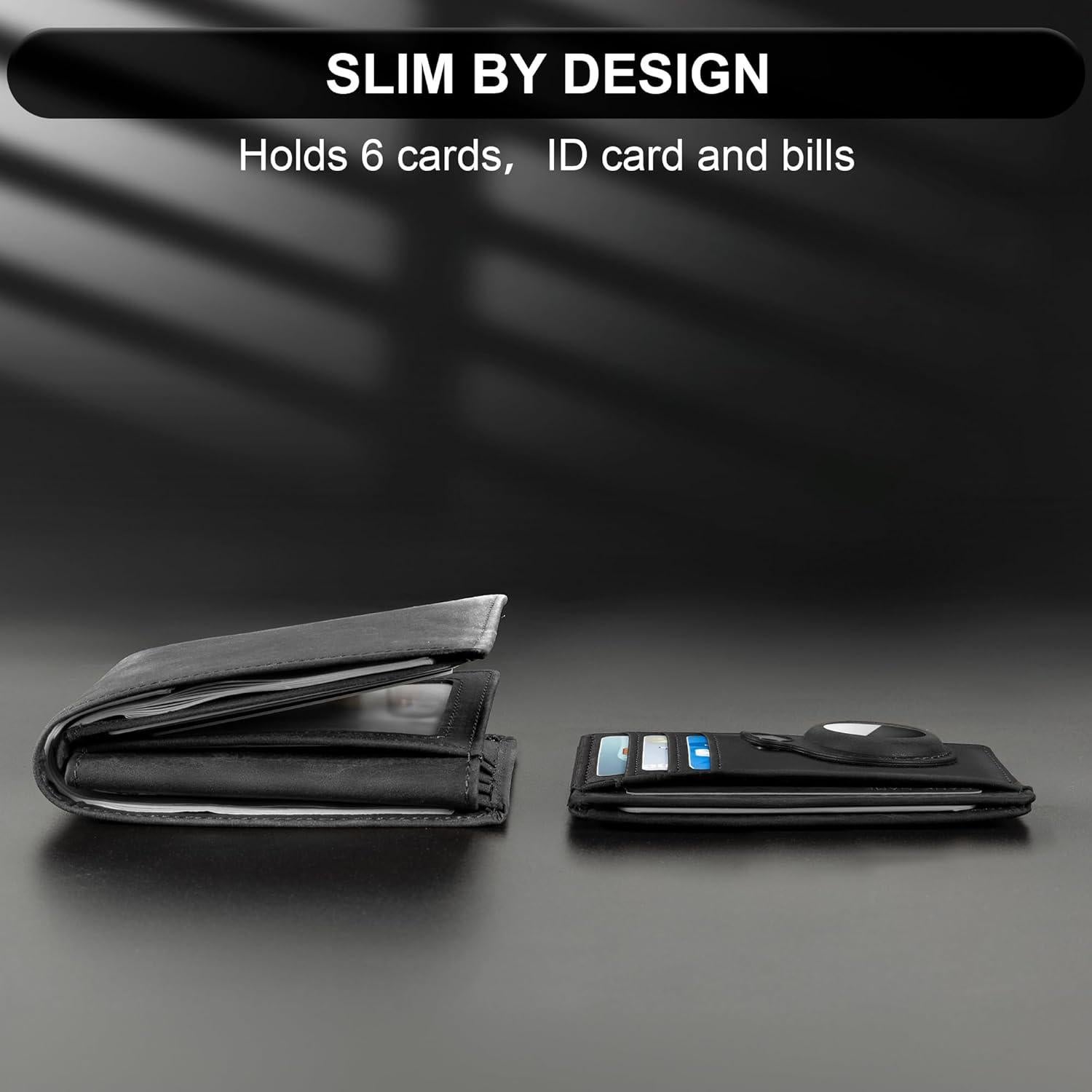 Billetera Slim Minimalista Hawanik con Soporte para AirTag RFID