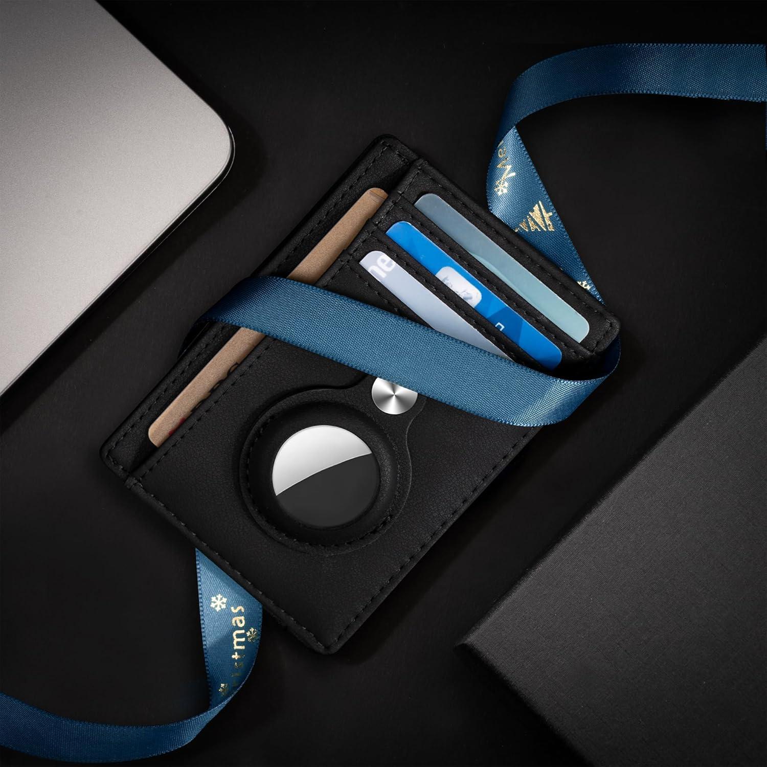 Billetera Slim Minimalista Hawanik con Soporte para AirTag RFID