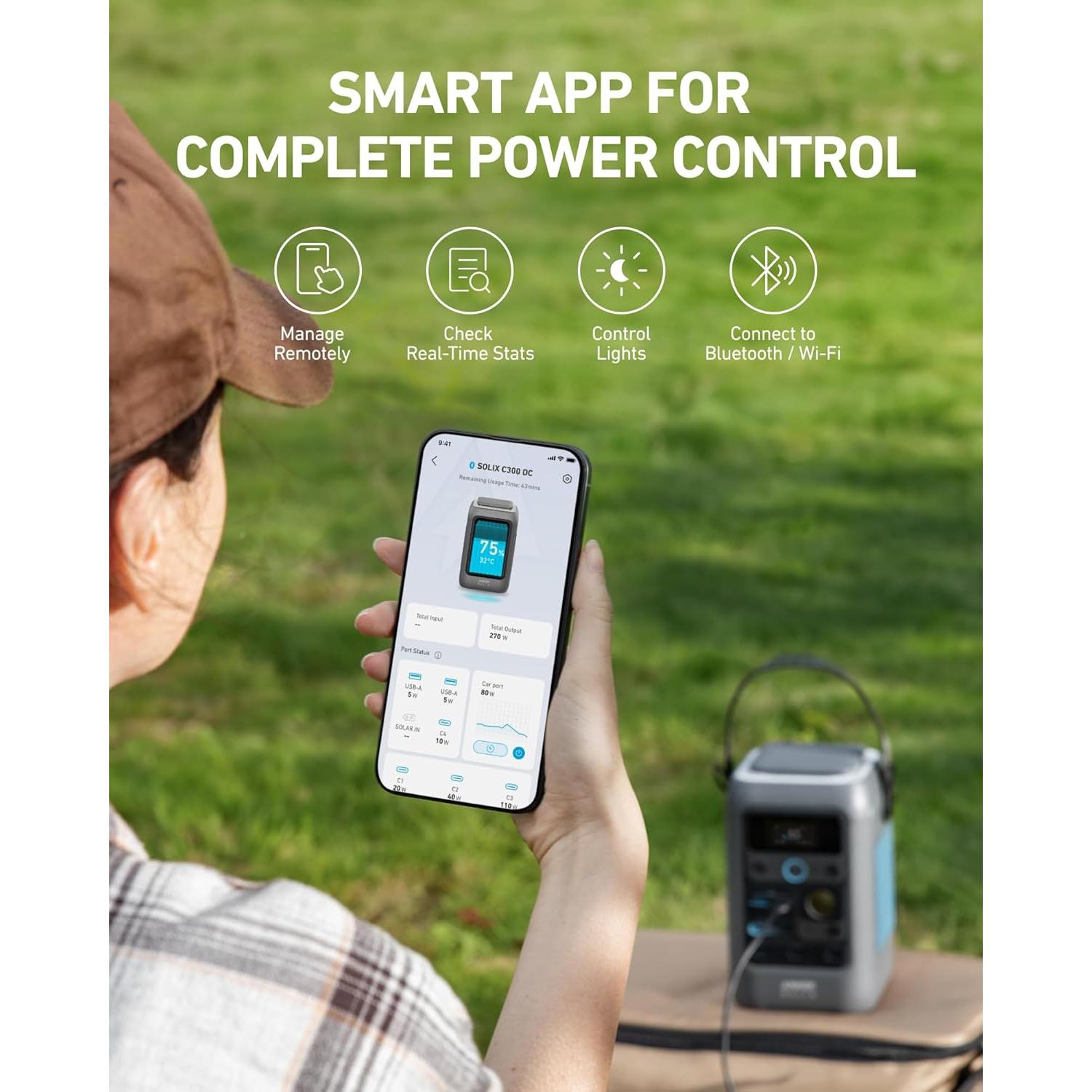 Estación de Energía Anker SOLIX C300 288Wh 300W Portátil