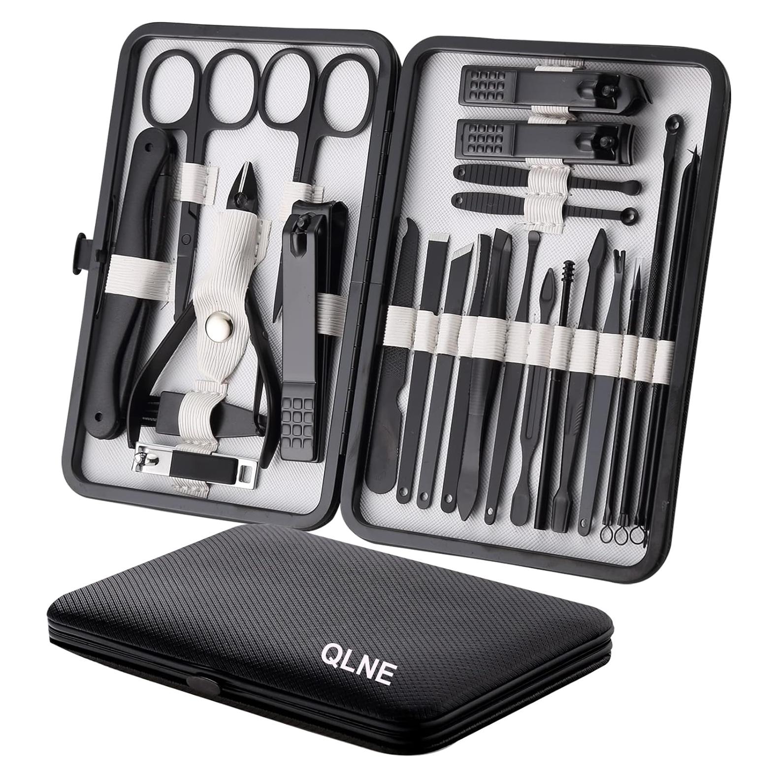 Kit de Manicura y Pedicura QLNE 25 Piezas Acero Inoxidable