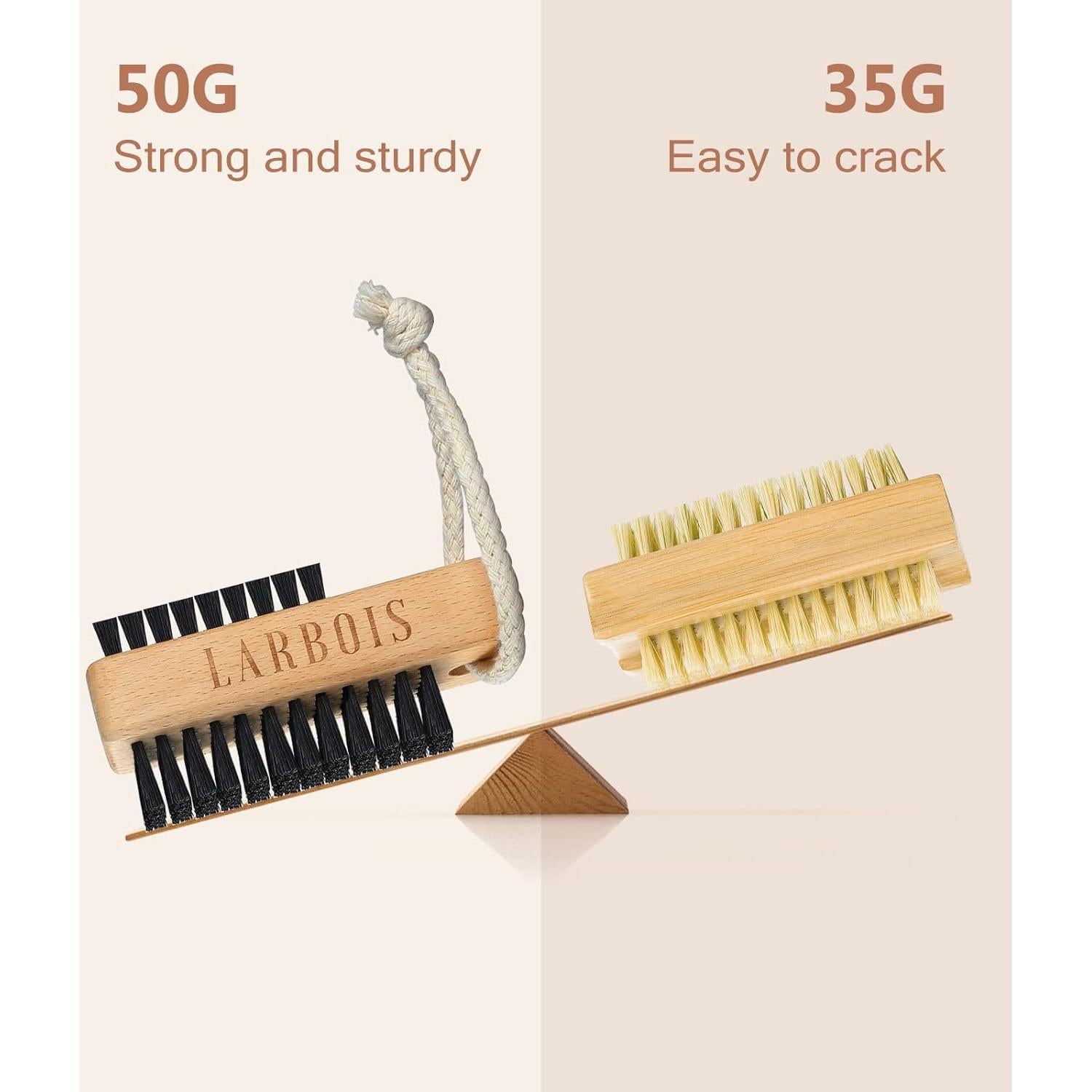 Cepillo de Uñas de Madera de Haya Larbois 2 Pack