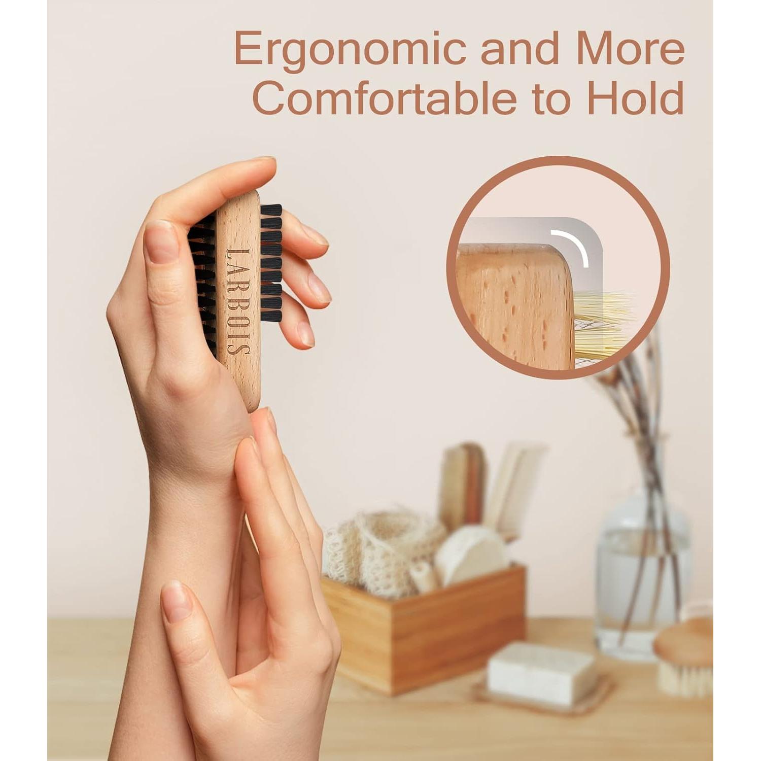 Cepillo de Uñas de Madera de Haya Larbois 2 Pack