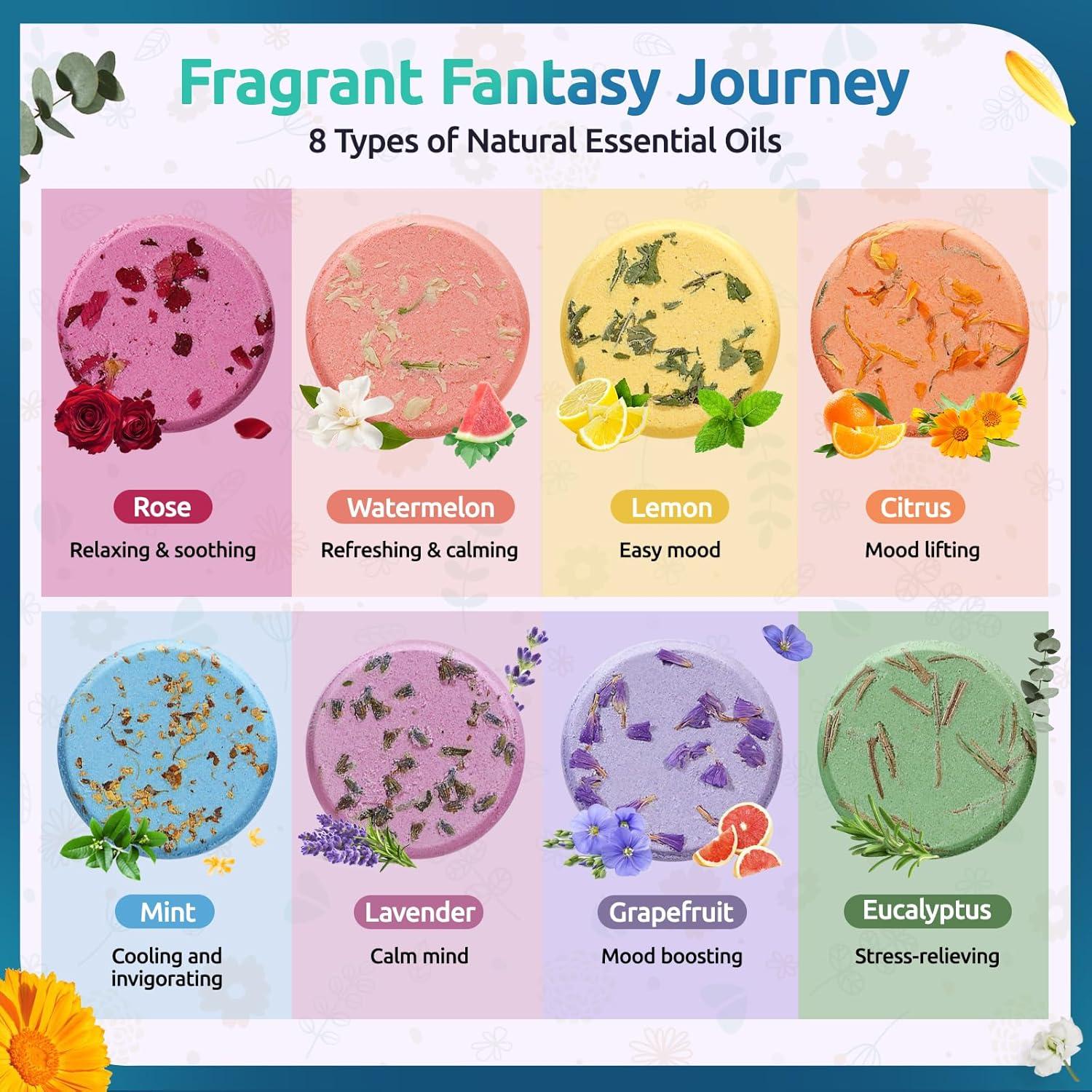 Bombas de Ducha Aromaterapia BodyRefresh - Paquete de 8