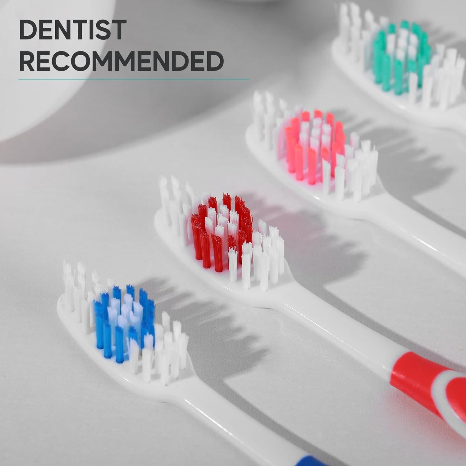 Paquete de 4 Cepillos de Dientes Avistar - Cerdas Medias - Azul