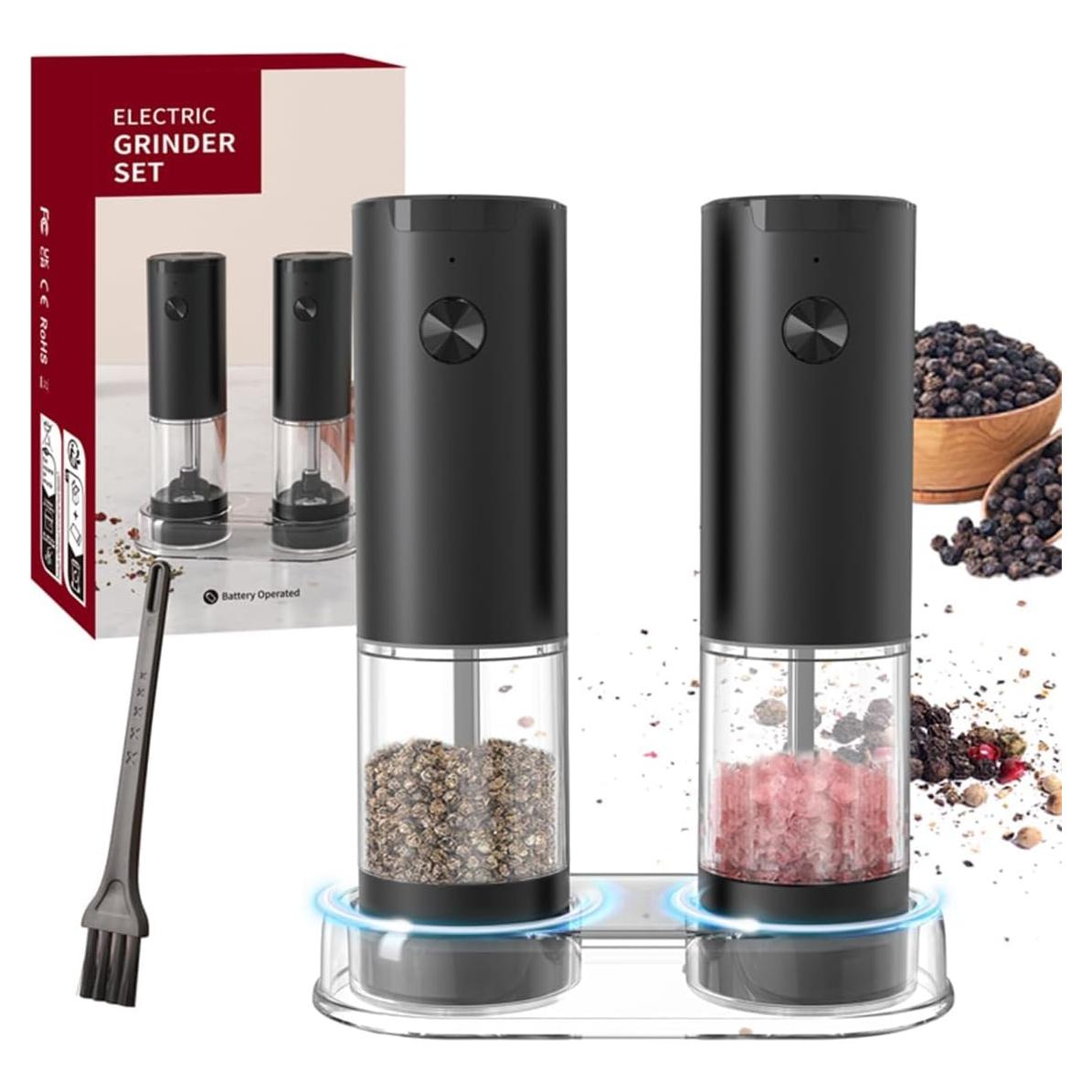 Juego de Molinillos Eléctricos de Sal y Pimienta Aisining 95ml