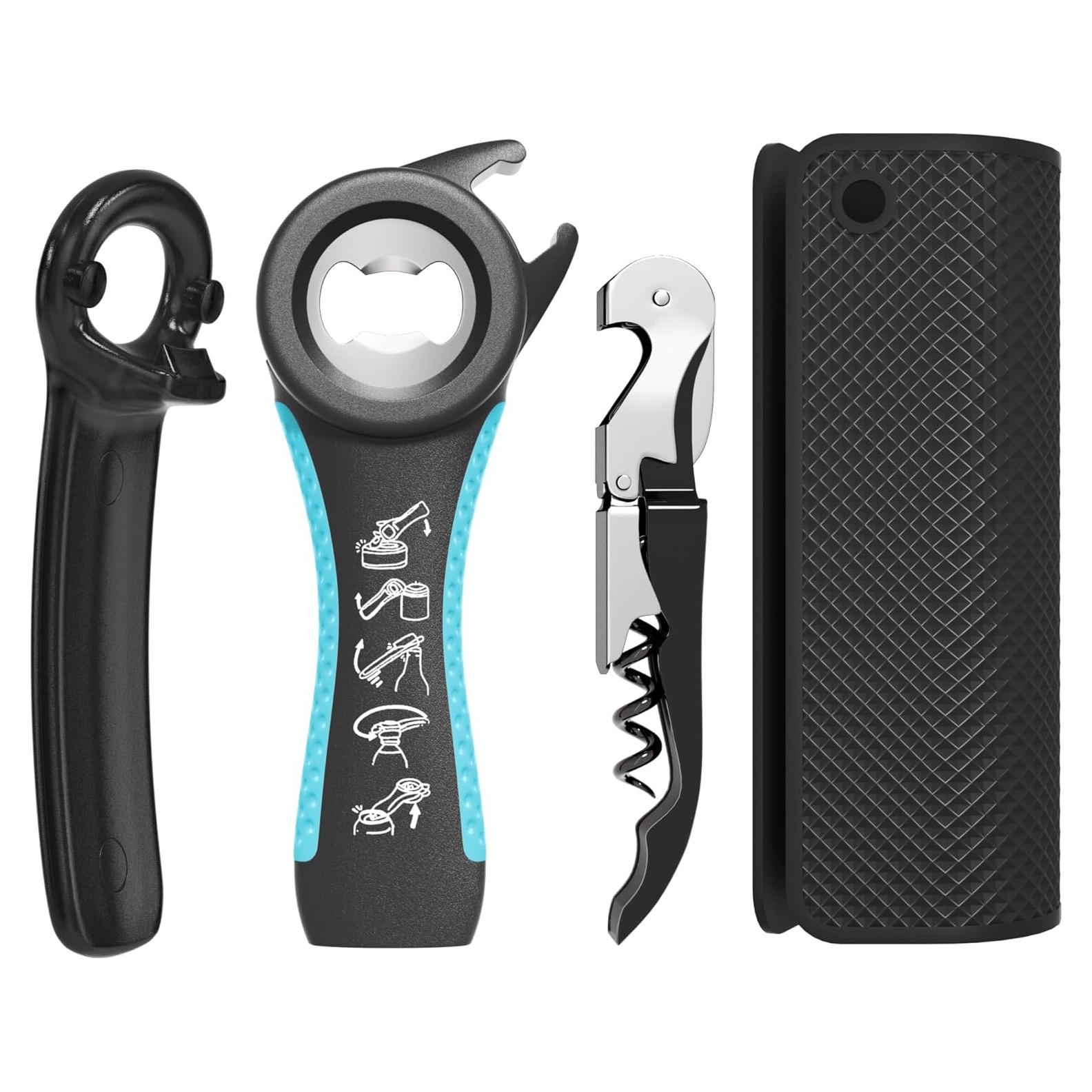 Abridor de Tarros Multifuncional Readaeer para Artritis - Negro