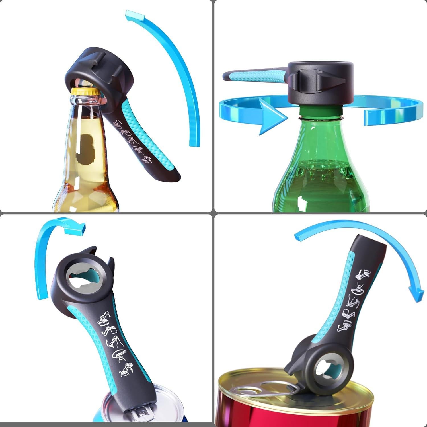 Abridor de Tarros Multifuncional Readaeer para Artritis - Negro