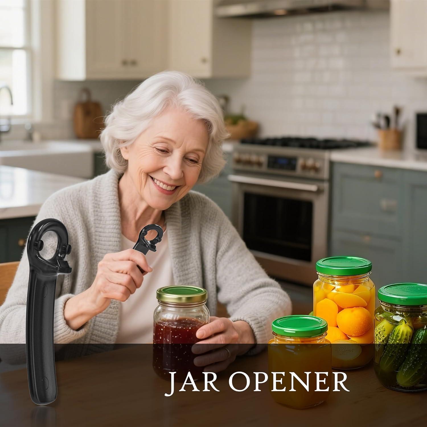 Abridor de Tarros Multifuncional Readaeer para Artritis - Negro