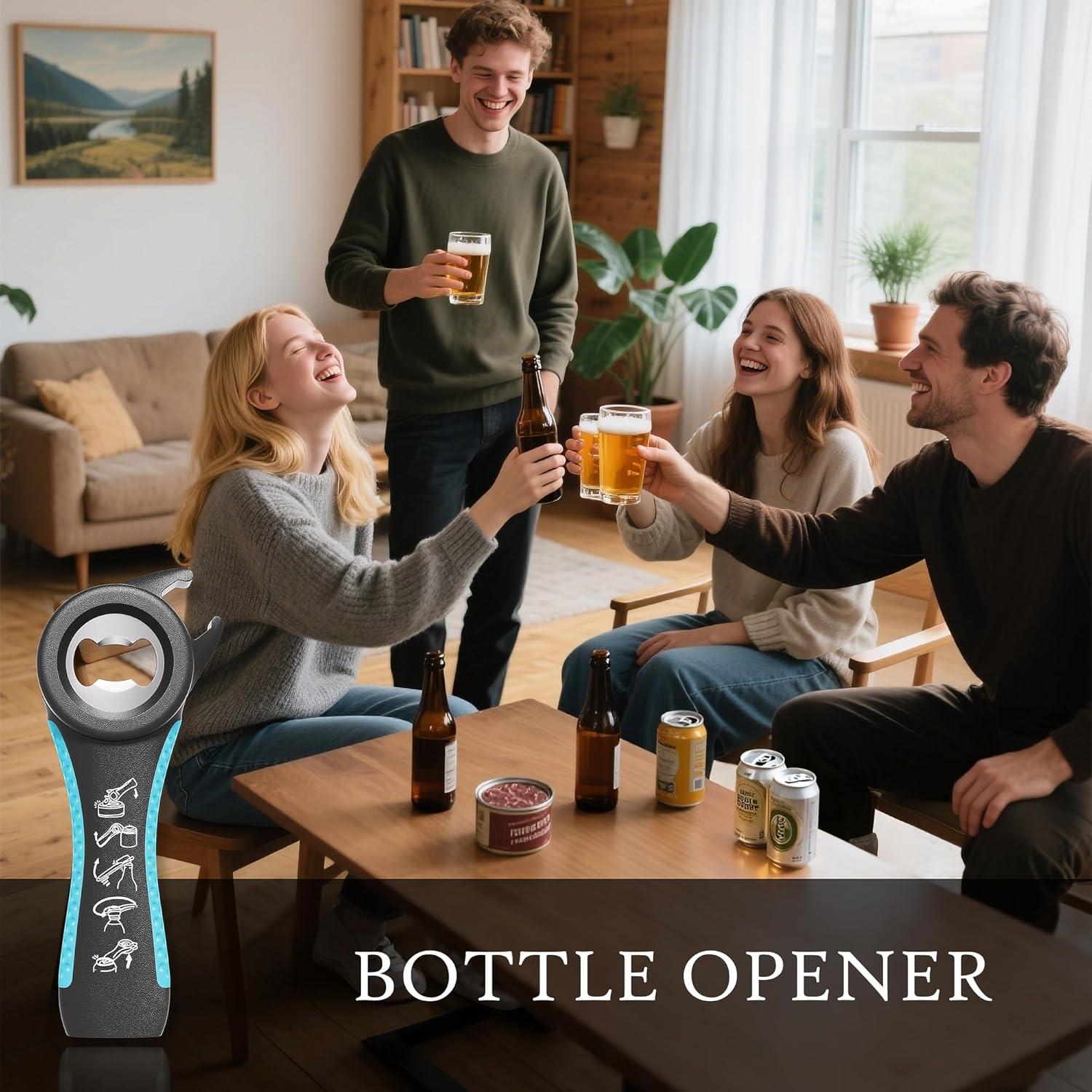 Abridor de Tarros Multifuncional Readaeer para Artritis - Negro