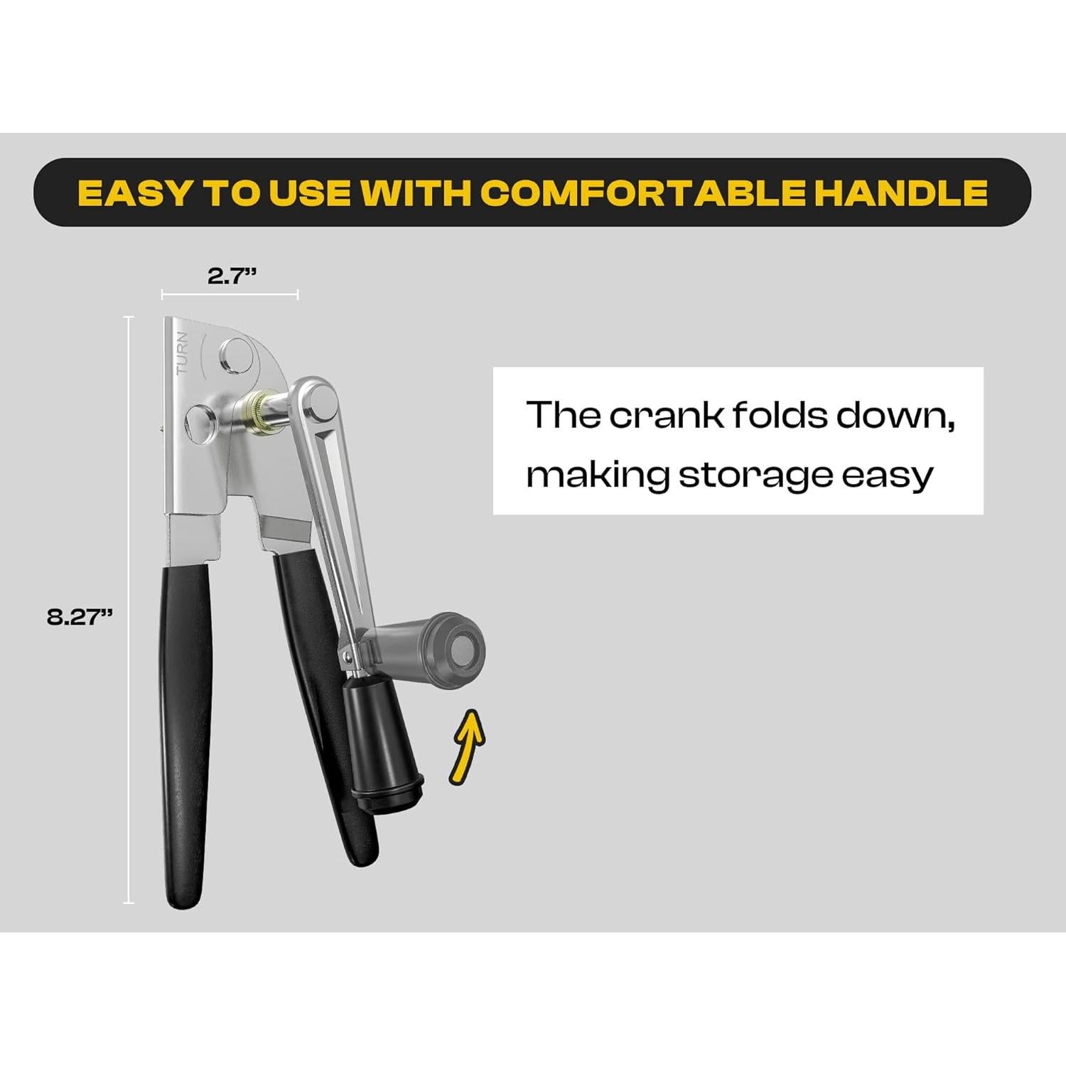 Abrelatas Manual de Alta Resistencia ShoppingOnBed - Plegable con Imán