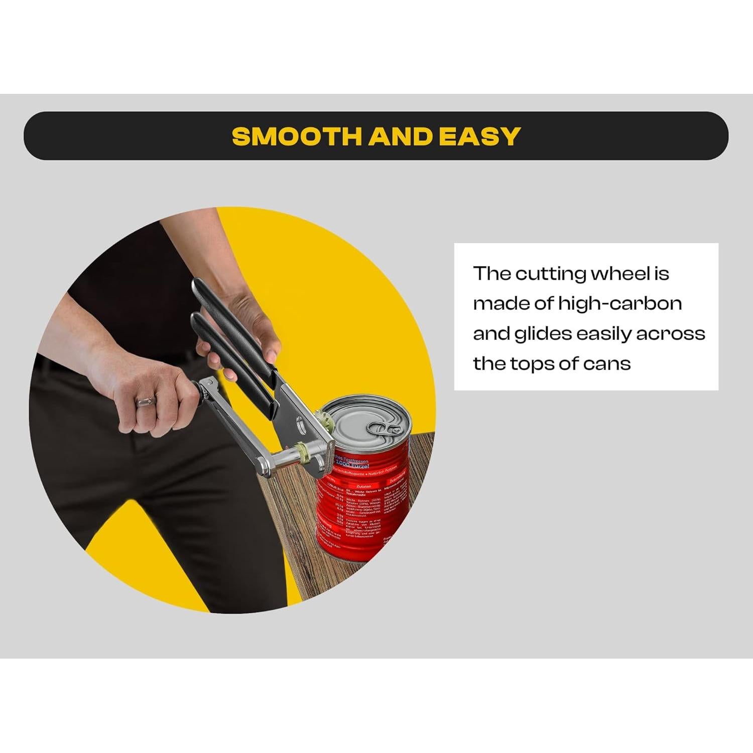 Abrelatas Manual de Alta Resistencia ShoppingOnBed - Plegable con Imán