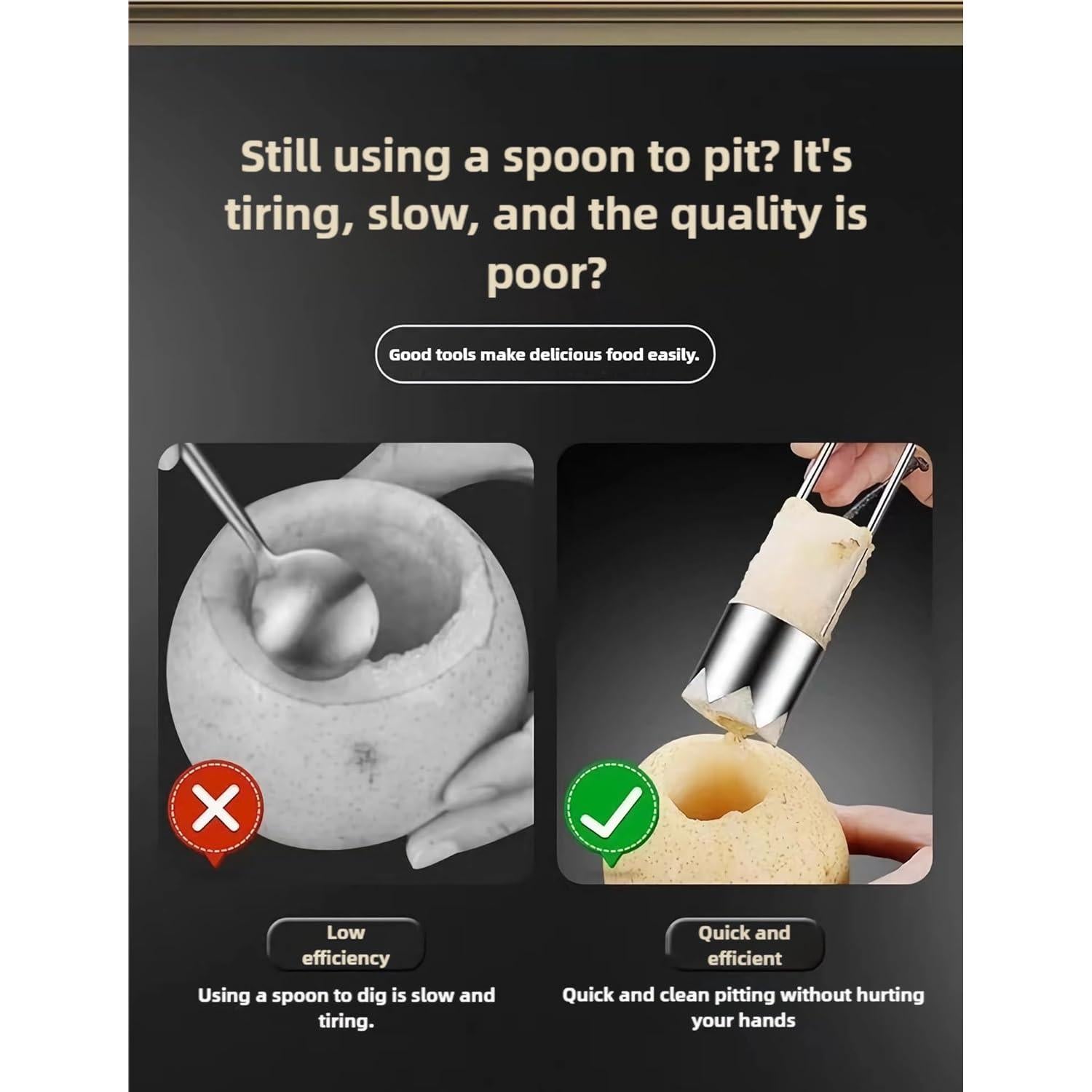 Extractor de Semillas y Corazones RuiJinGen - Acero Inoxidable