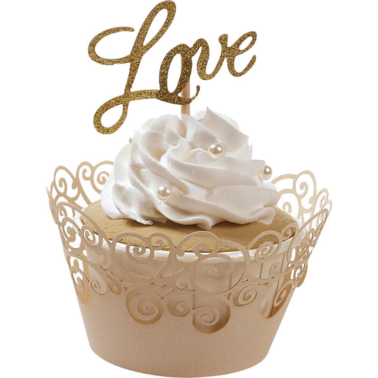 Fundas para Cupcakes KPOSIYA 50 Pzas Beige Decorativas