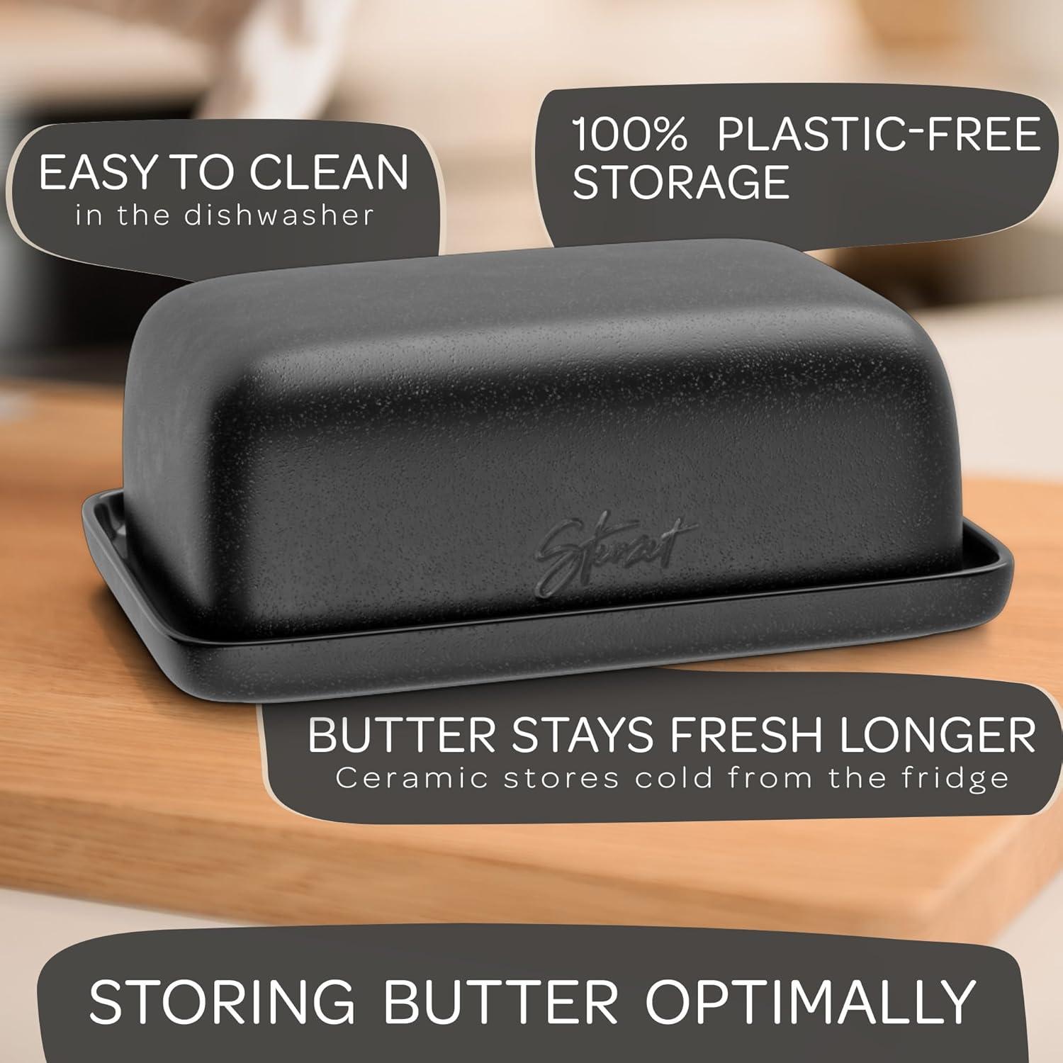 Plato para Mantequilla Steinzeit Cerámica Grande 12.4x17.5cm