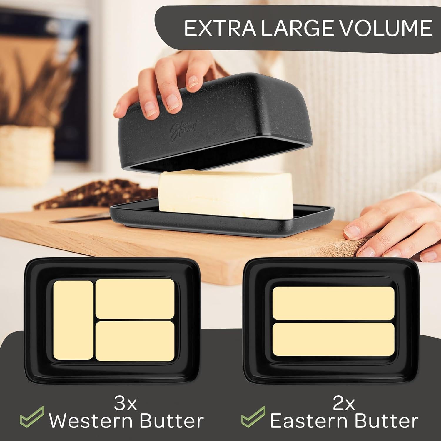 Plato para Mantequilla Steinzeit Cerámica Grande 12.4x17.5cm