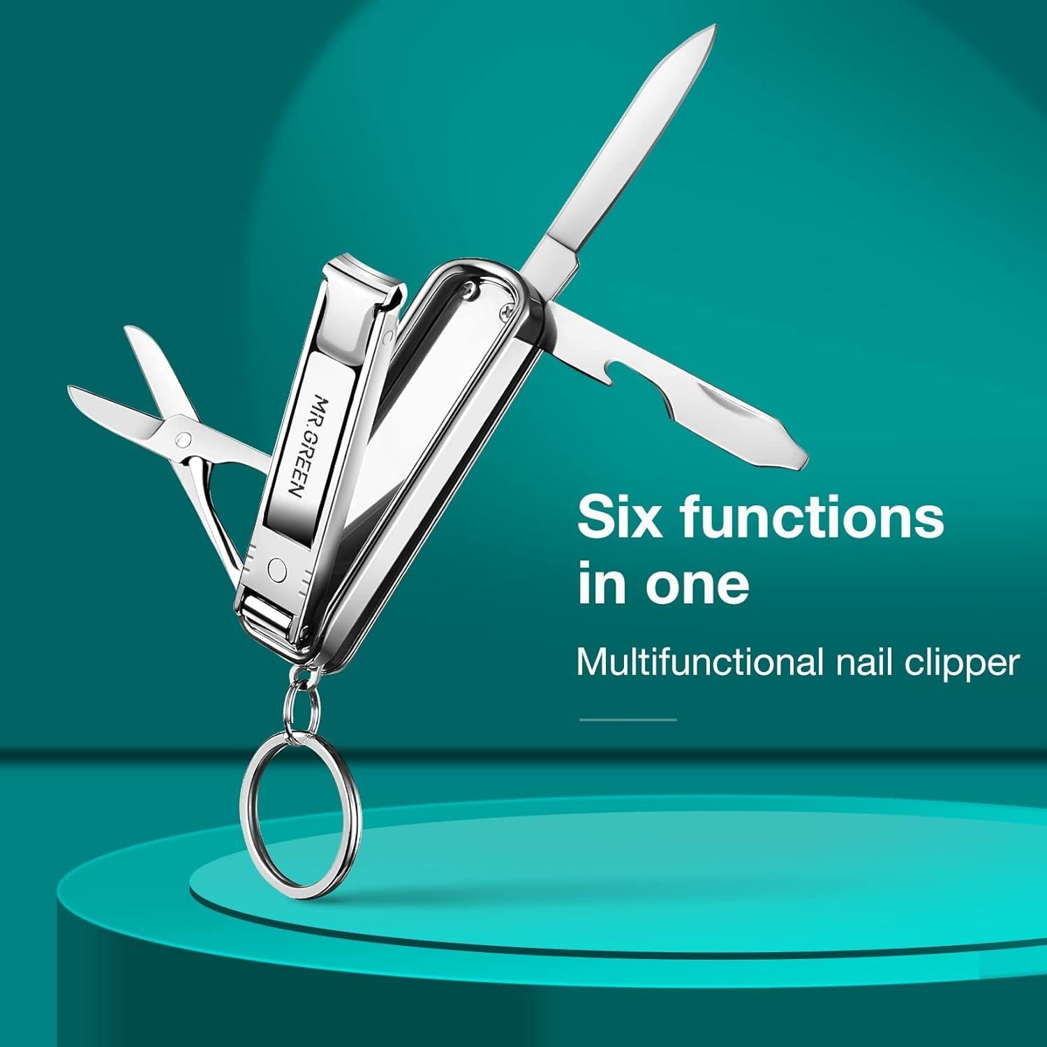 Cortauñas Multifuncional MR.GREEN Acero Inoxidable 6 en 1