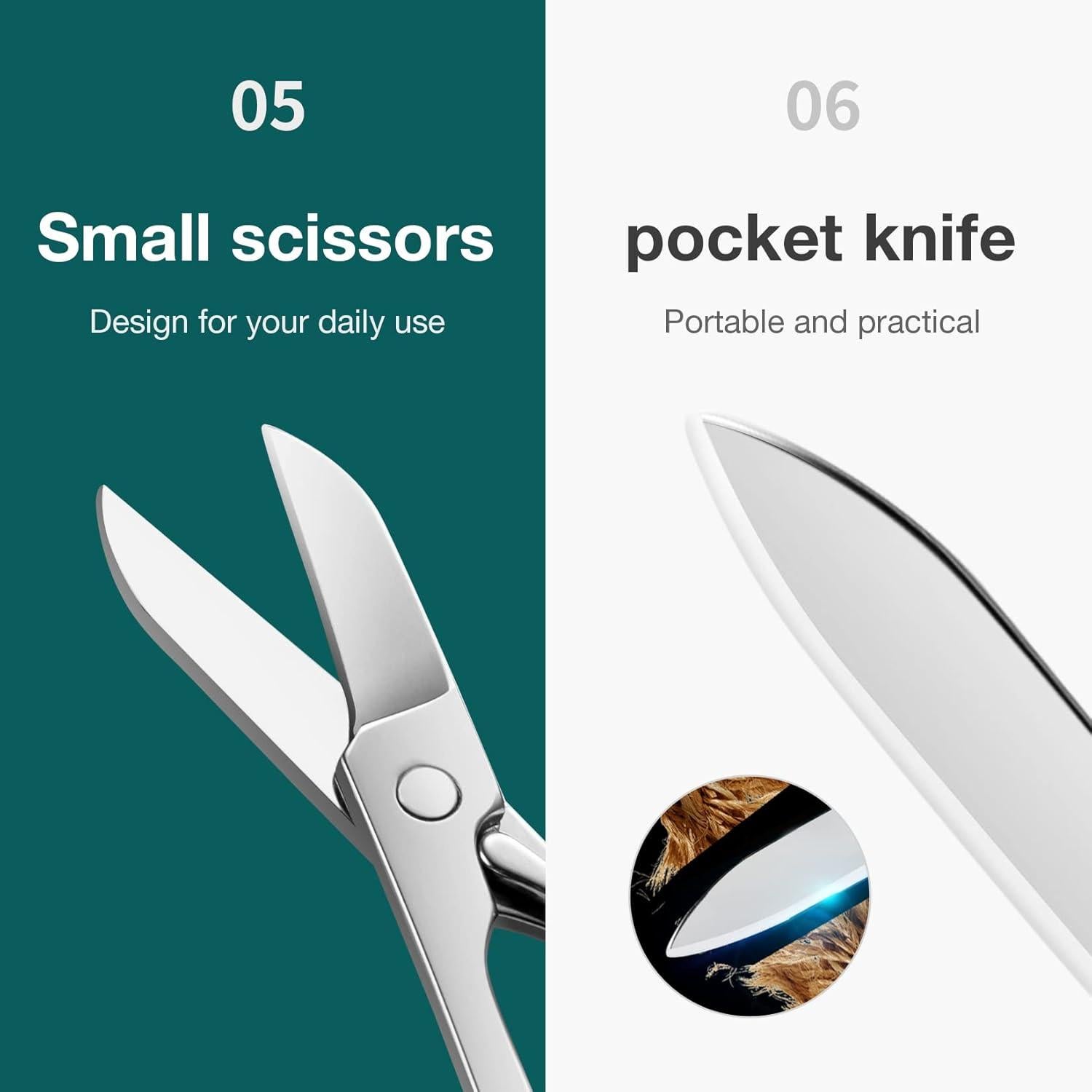 Cortauñas Multifuncional MR.GREEN Acero Inoxidable 6 en 1