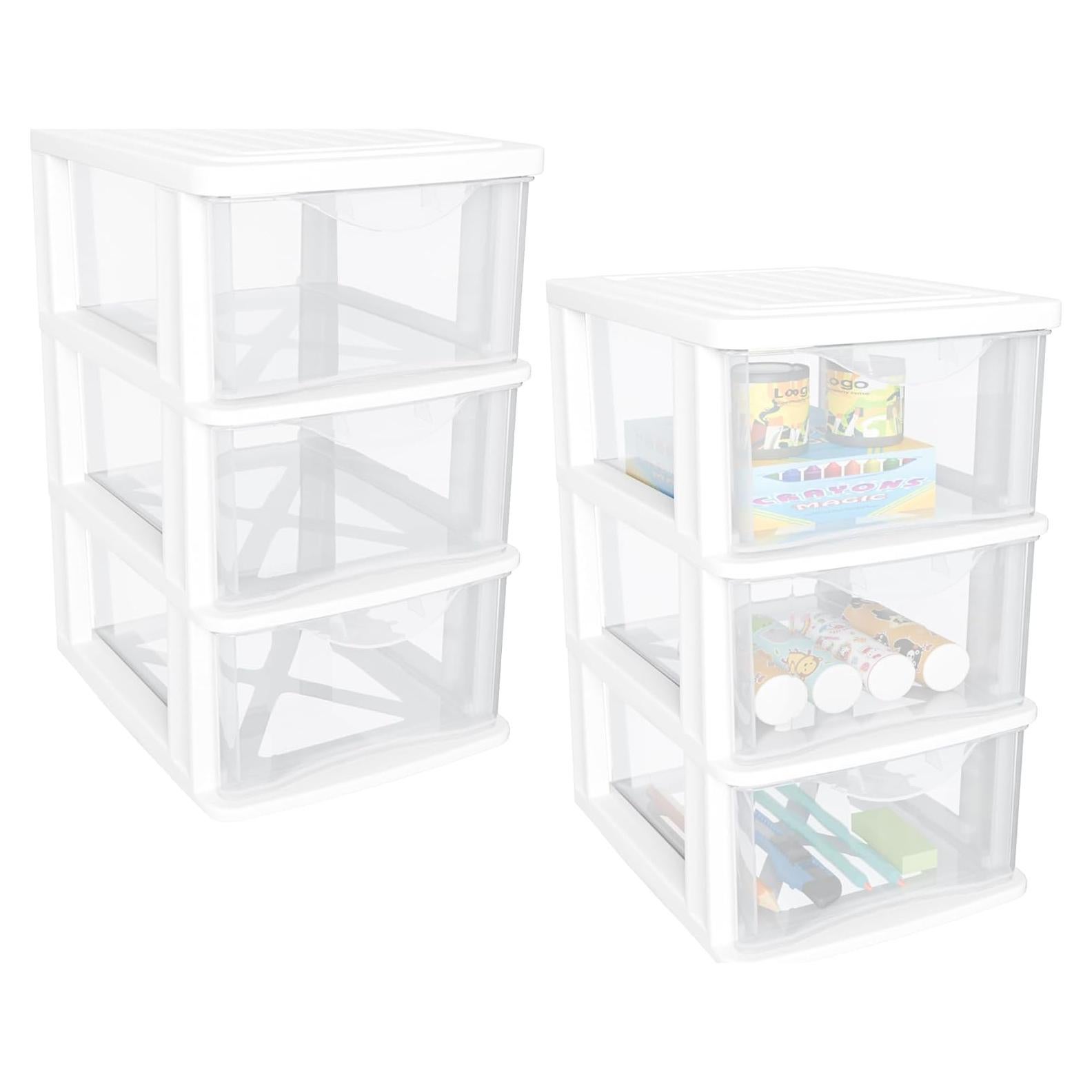 Organizador de Escritorio Blanco ihomecooker 3 Cajones Mini