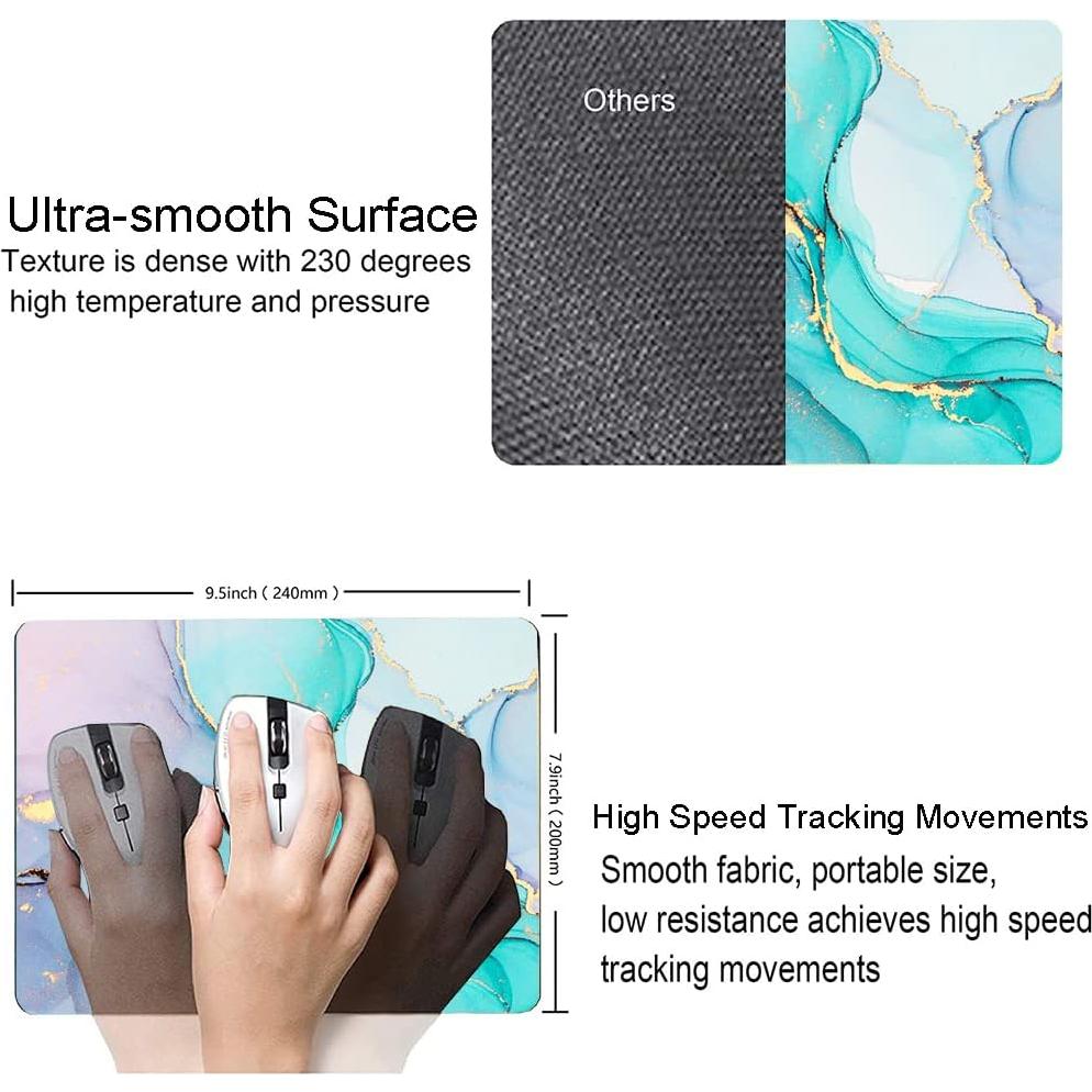 Alfombrilla de Ratón Armanza Mármol Azul Cian 24.1x20.1 cm