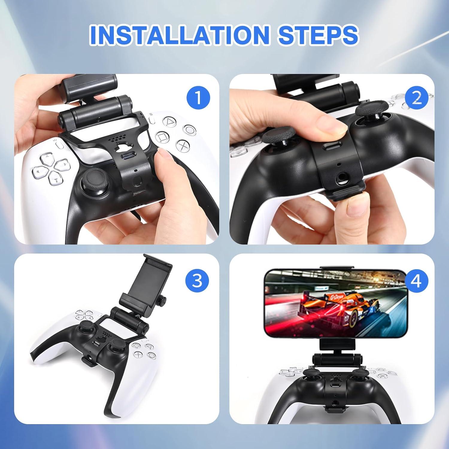 Soporte para Teléfono EasEasy para Controlador PS5 - Negro