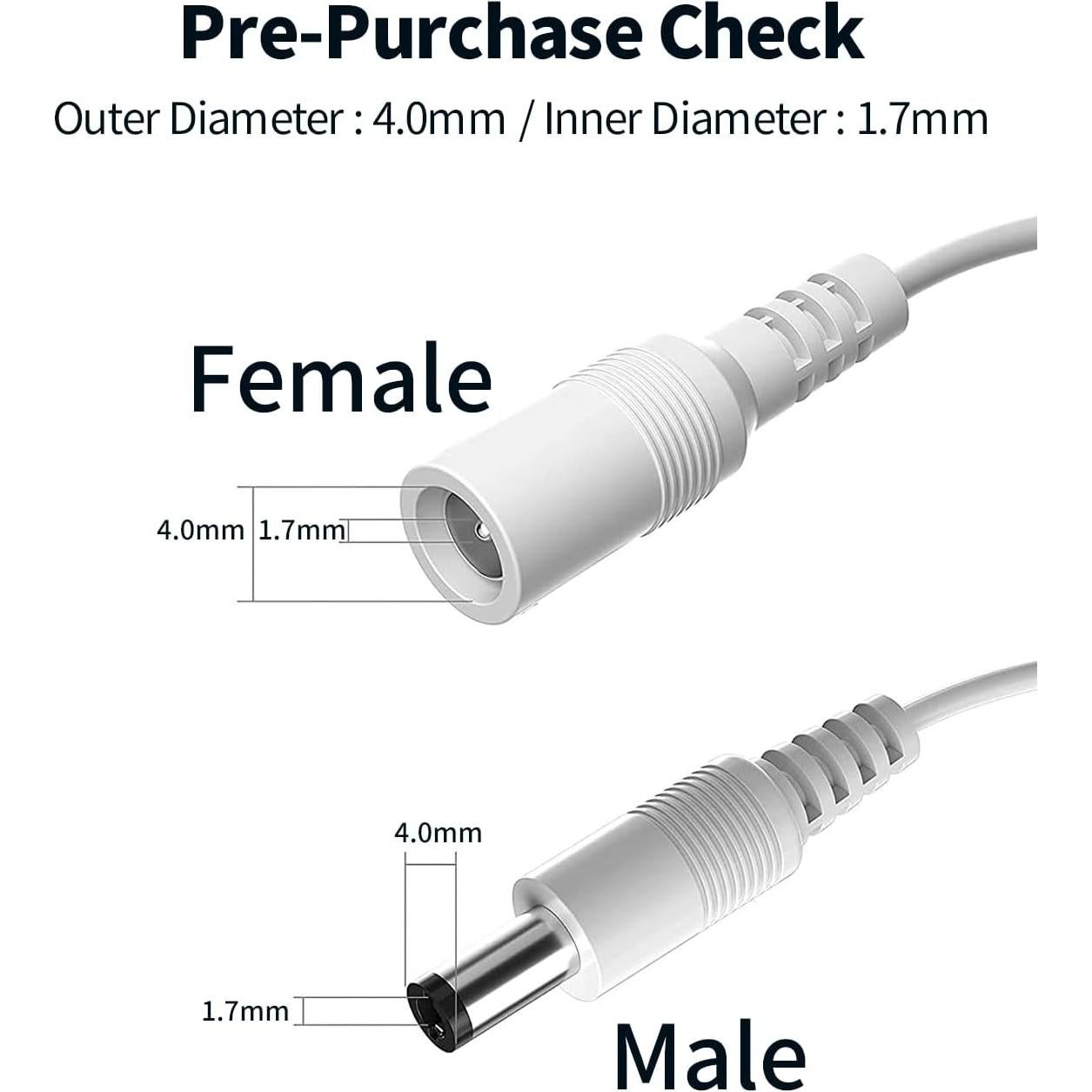 Cable de Extensión Tonton 15W 3,05m para Echo Dot y Fire TV
