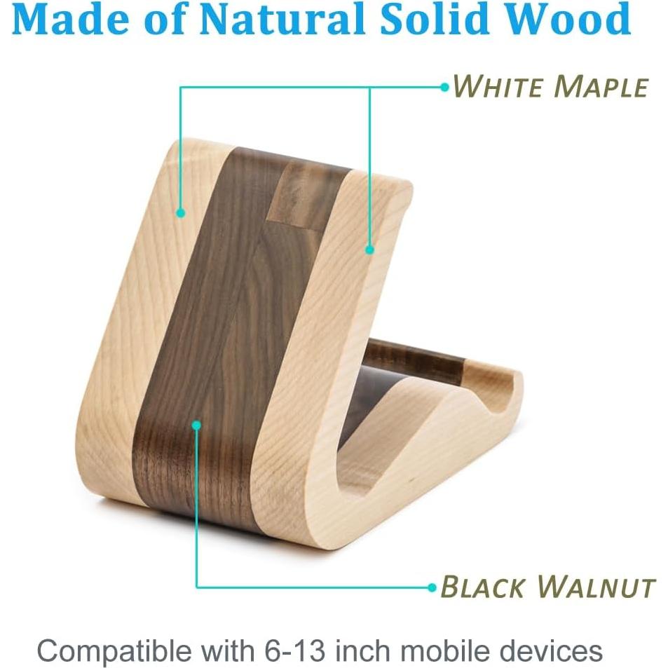 Soporte para Tablet de Madera MTWhirldy Universal 6-13"