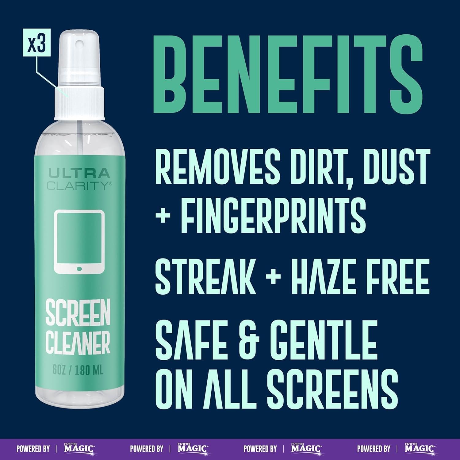 Limpiador de Pantallas Ultra Clarity 3-Pack 170ml - Sin Rayas