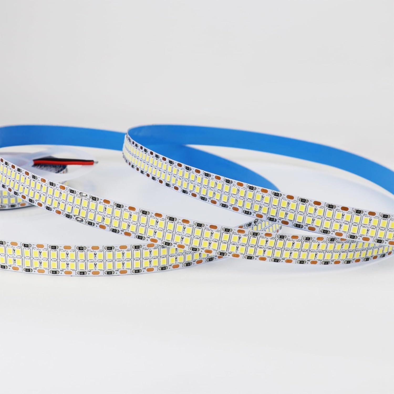 Tira LED flexible blanca fría 6500K 5M 2400 LEDs DC 24V LEDENET