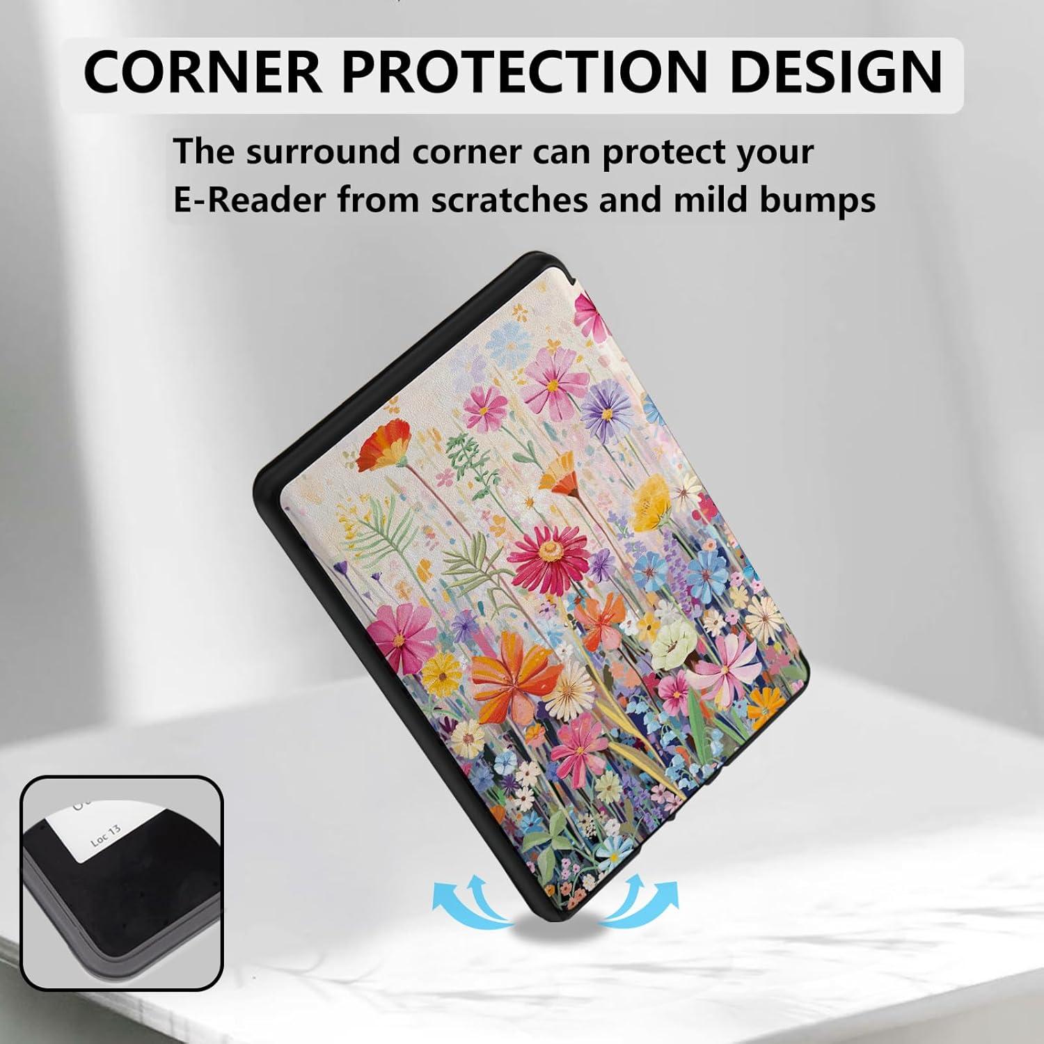 Funda MOROCK para Kindle Paperwhite 11ª Gen 2021, Flores