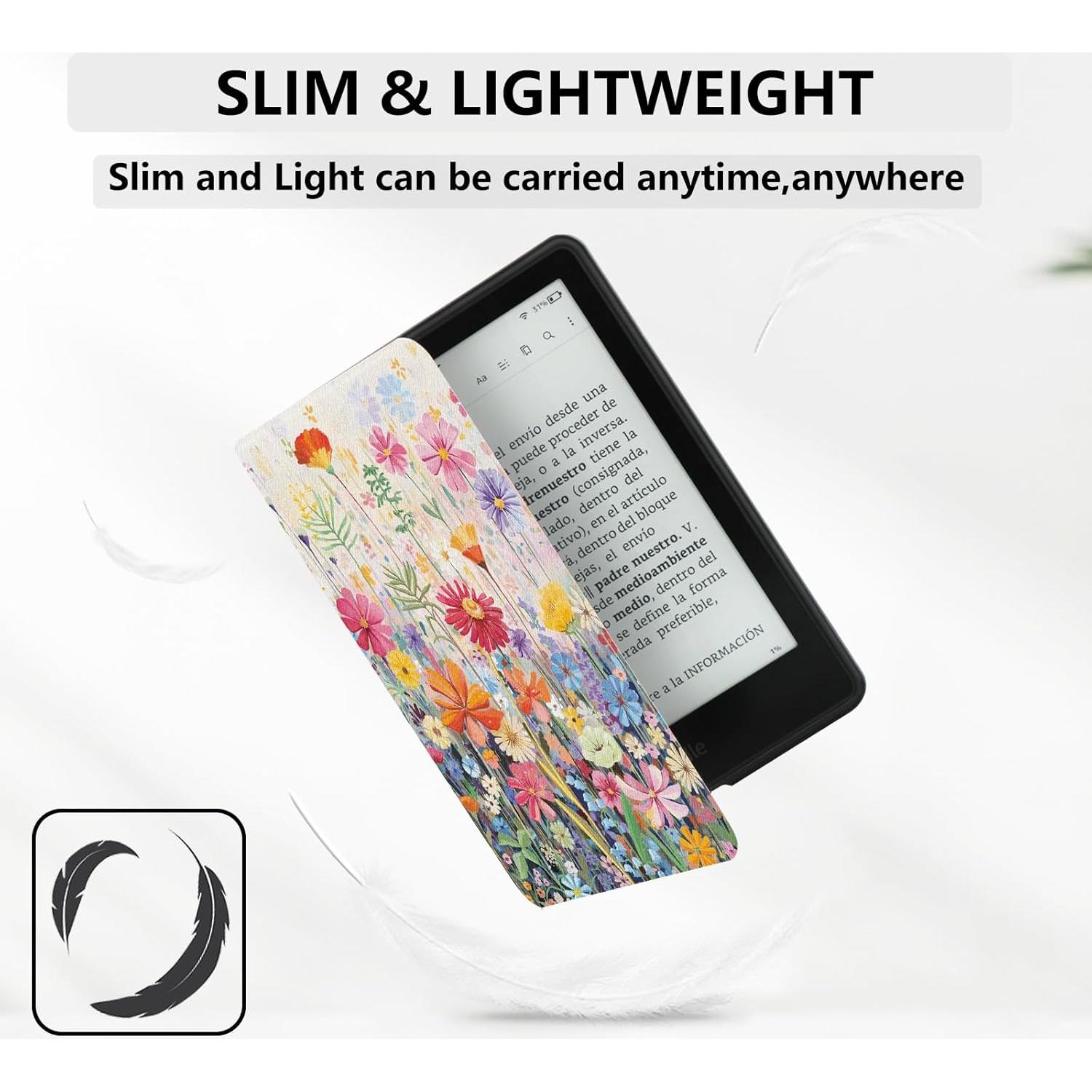 Funda MOROCK para Kindle Paperwhite 11ª Gen 2021, Flores