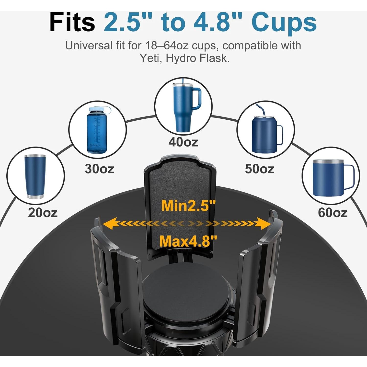 Expansor de Soporte para Tazas de Auto FLLIK CH07-A Ajustable