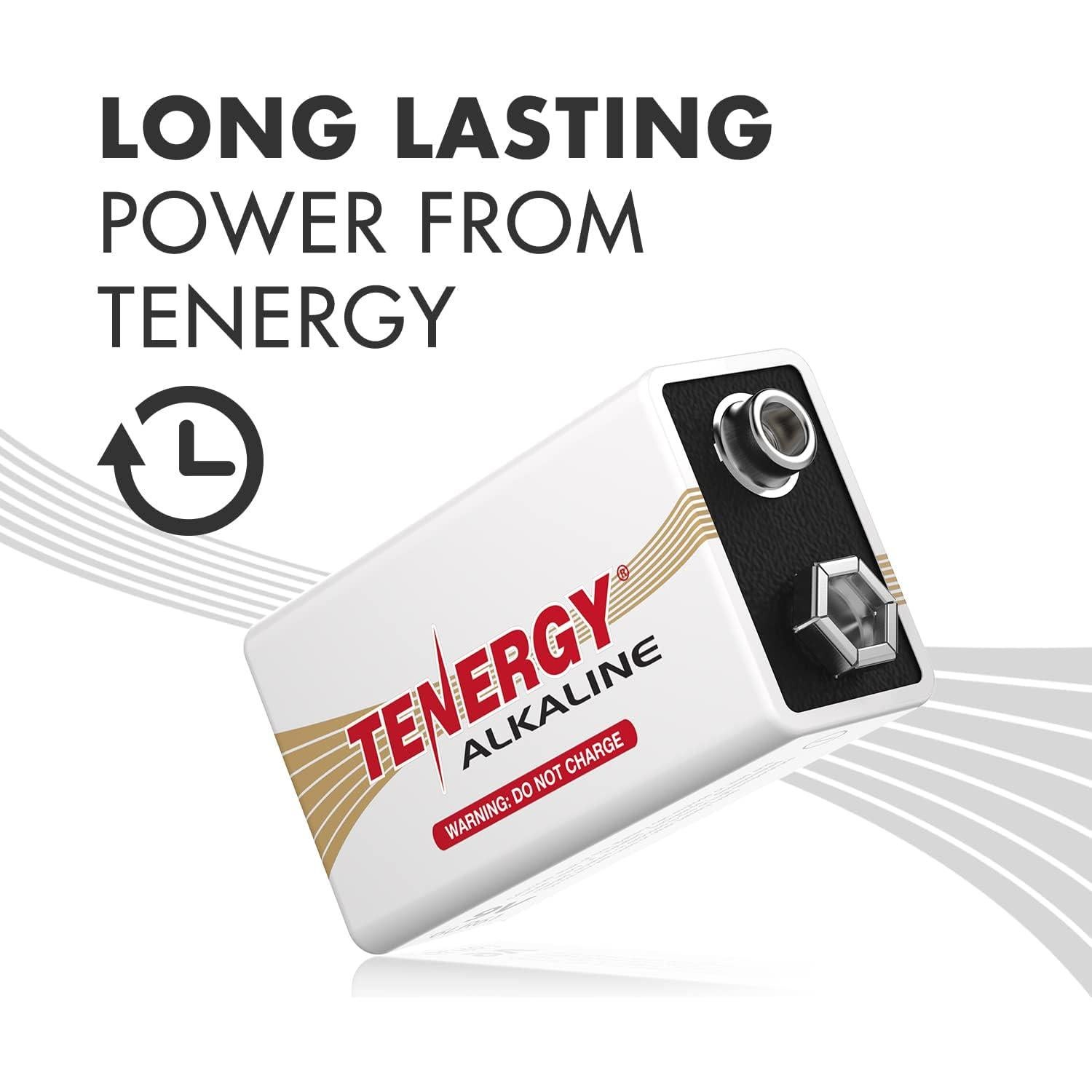 Batería Alcalina Tenergy 9V Paquete de 6 para Detectores