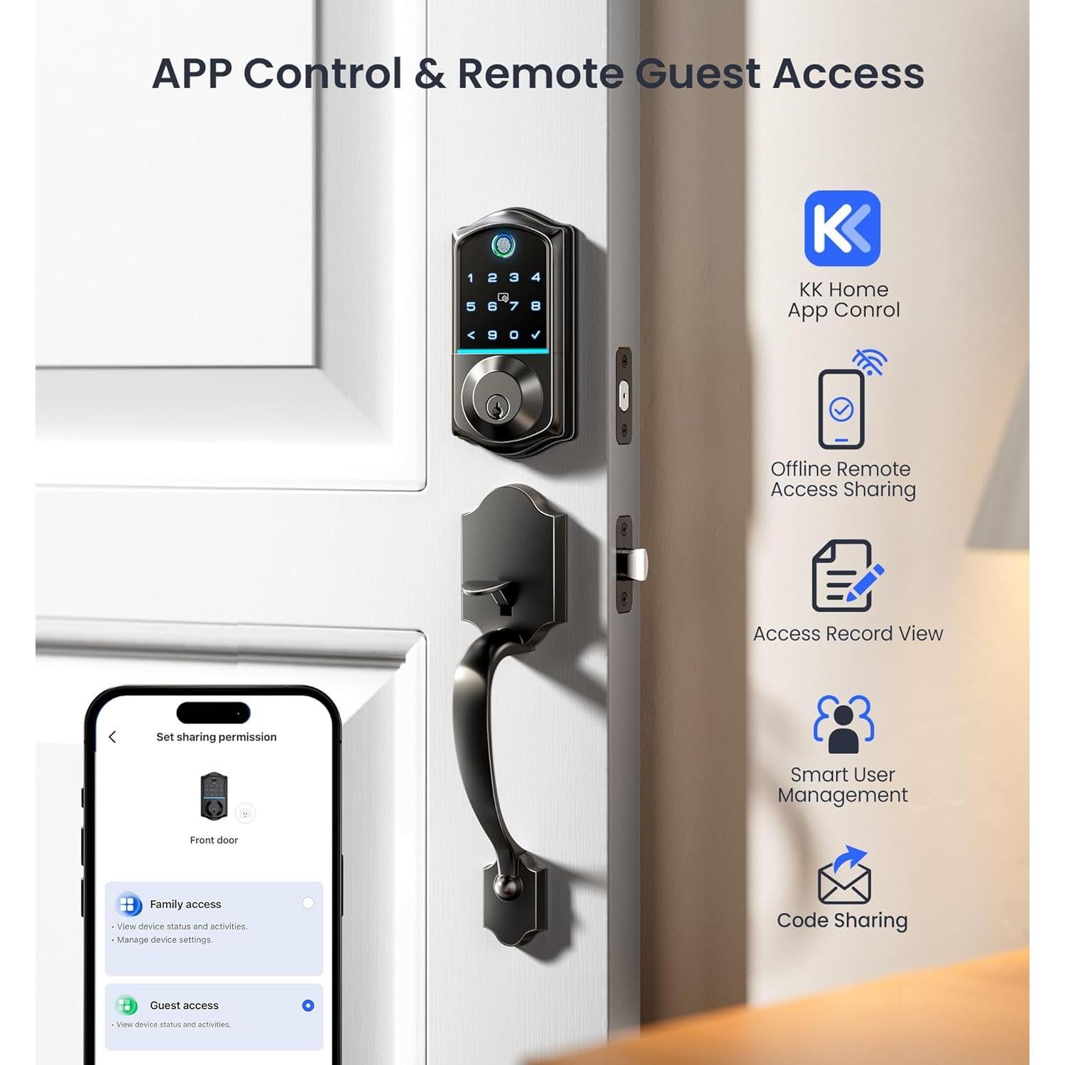 Cerradura Inteligente Veise VE017-H con Huella Dactilar y App