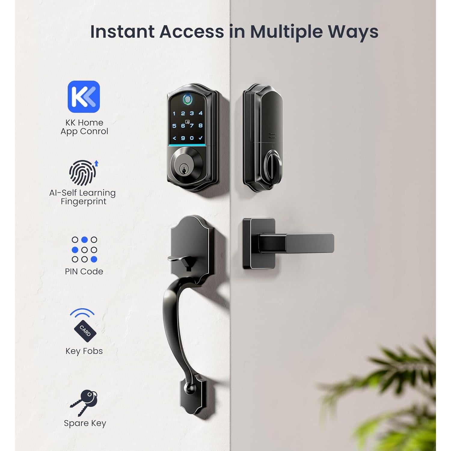 Cerradura Inteligente Veise VE017-H con Huella Dactilar y App